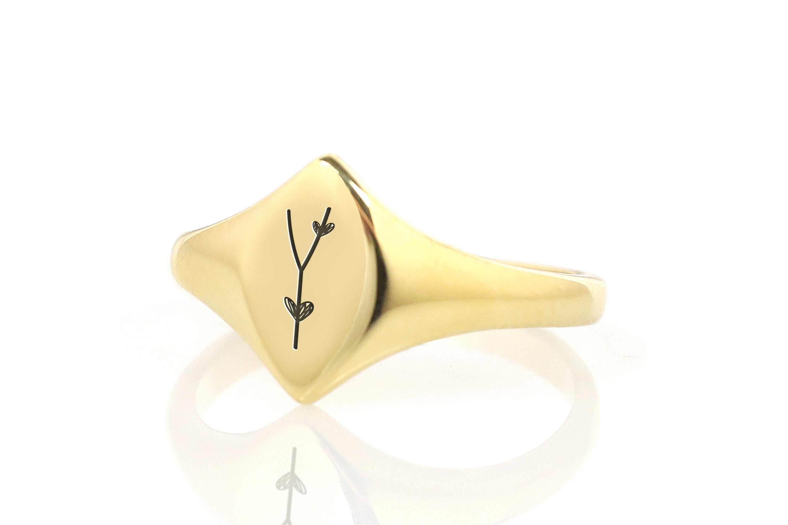 Custom Letter Engraved Ring