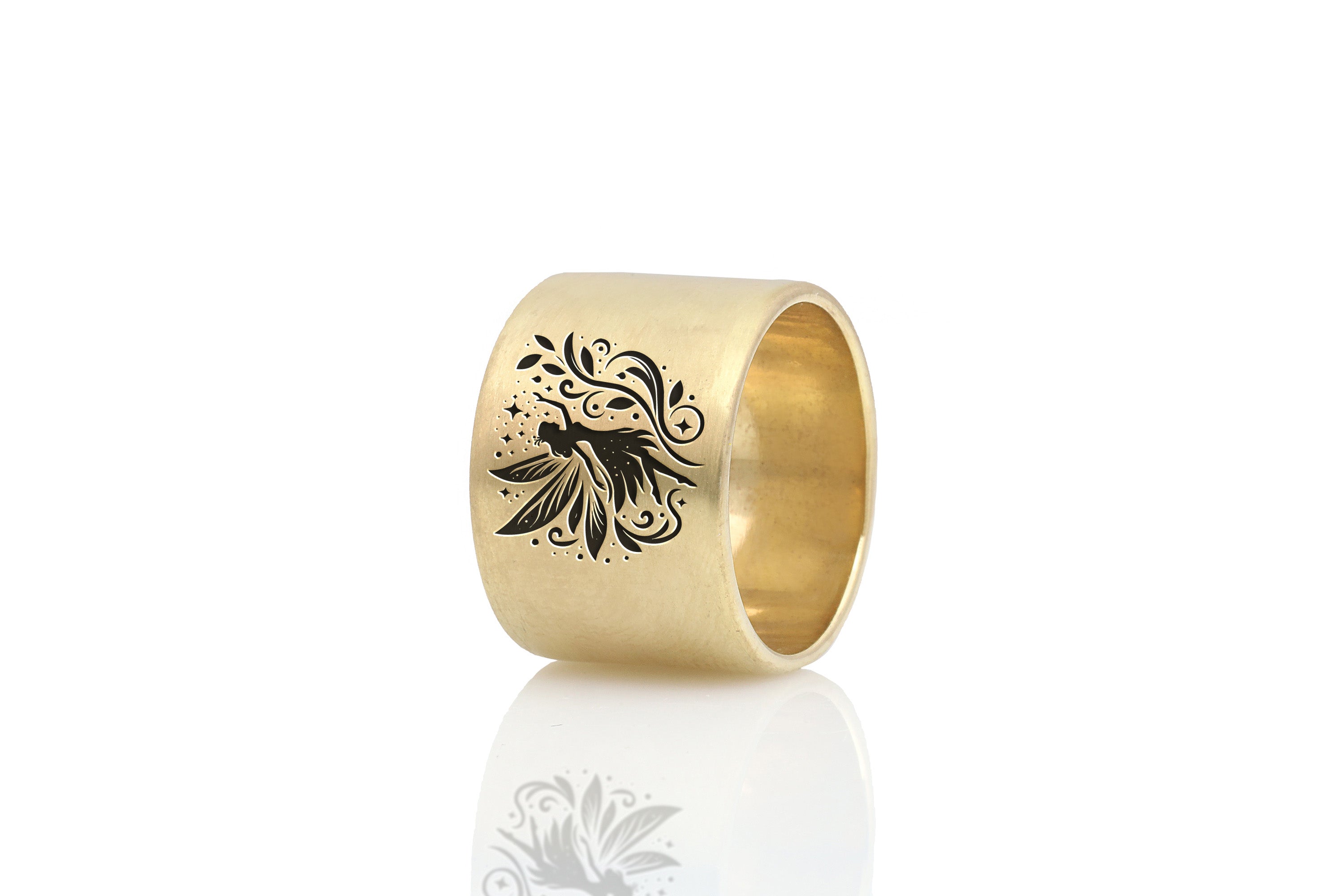 Fantasy Wide Brushed Ring