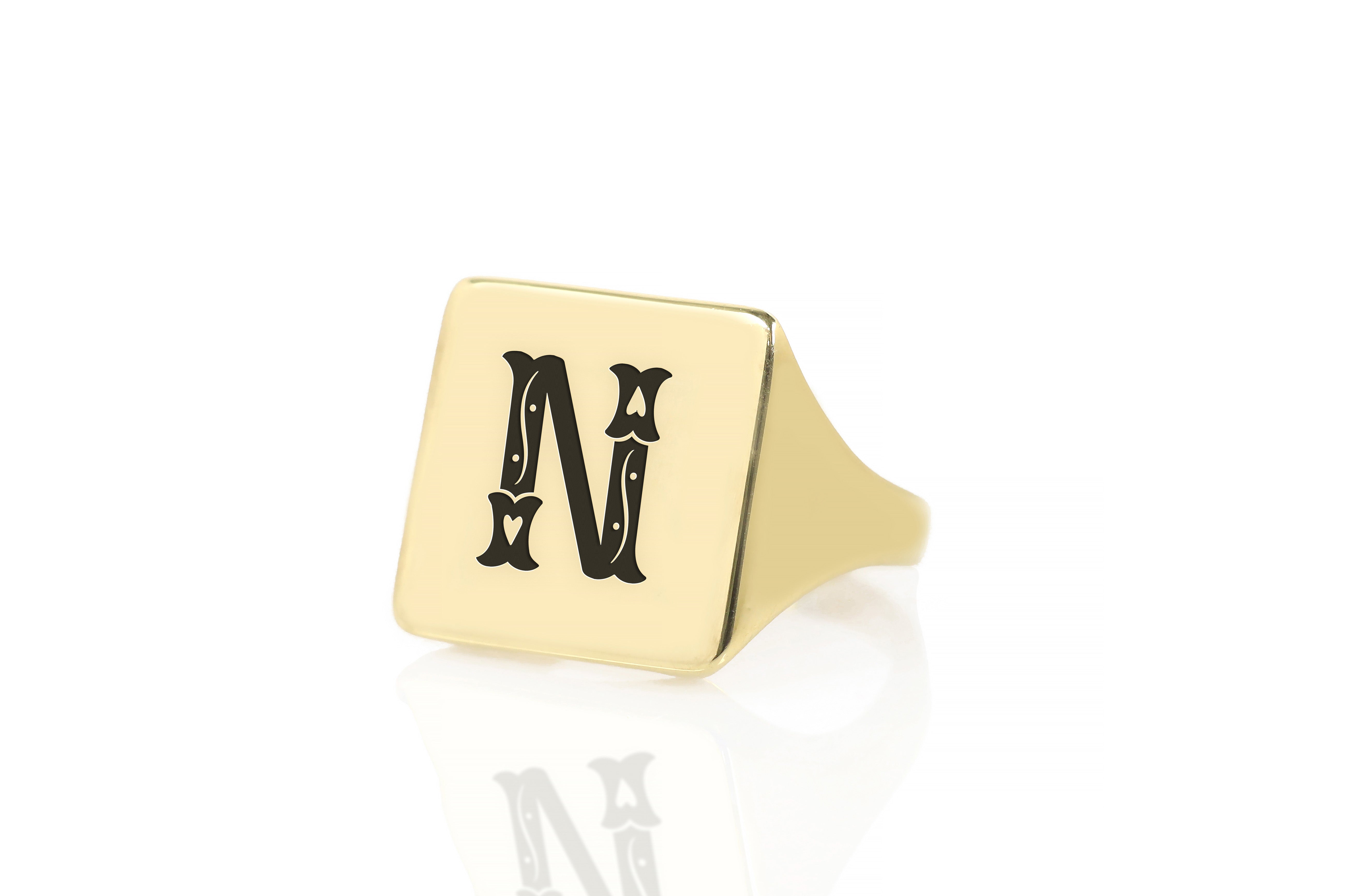 Custom Poker Letter Ring