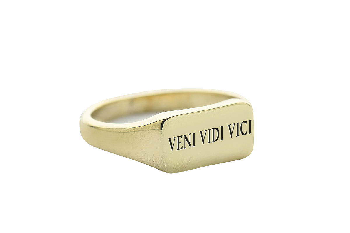 Veni Vidi Vici Engraved Ring