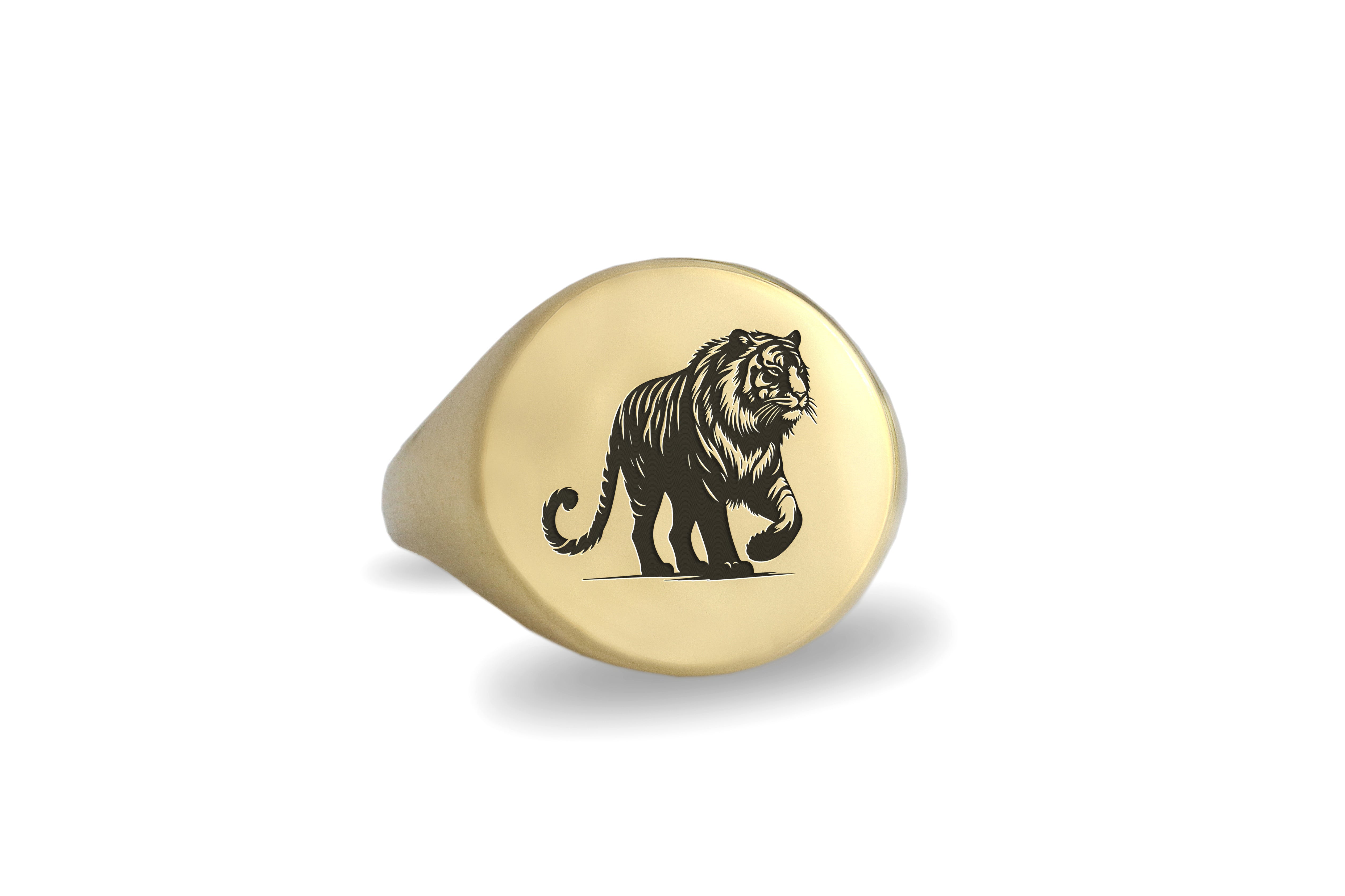 Custom Tiger Engraved Ring