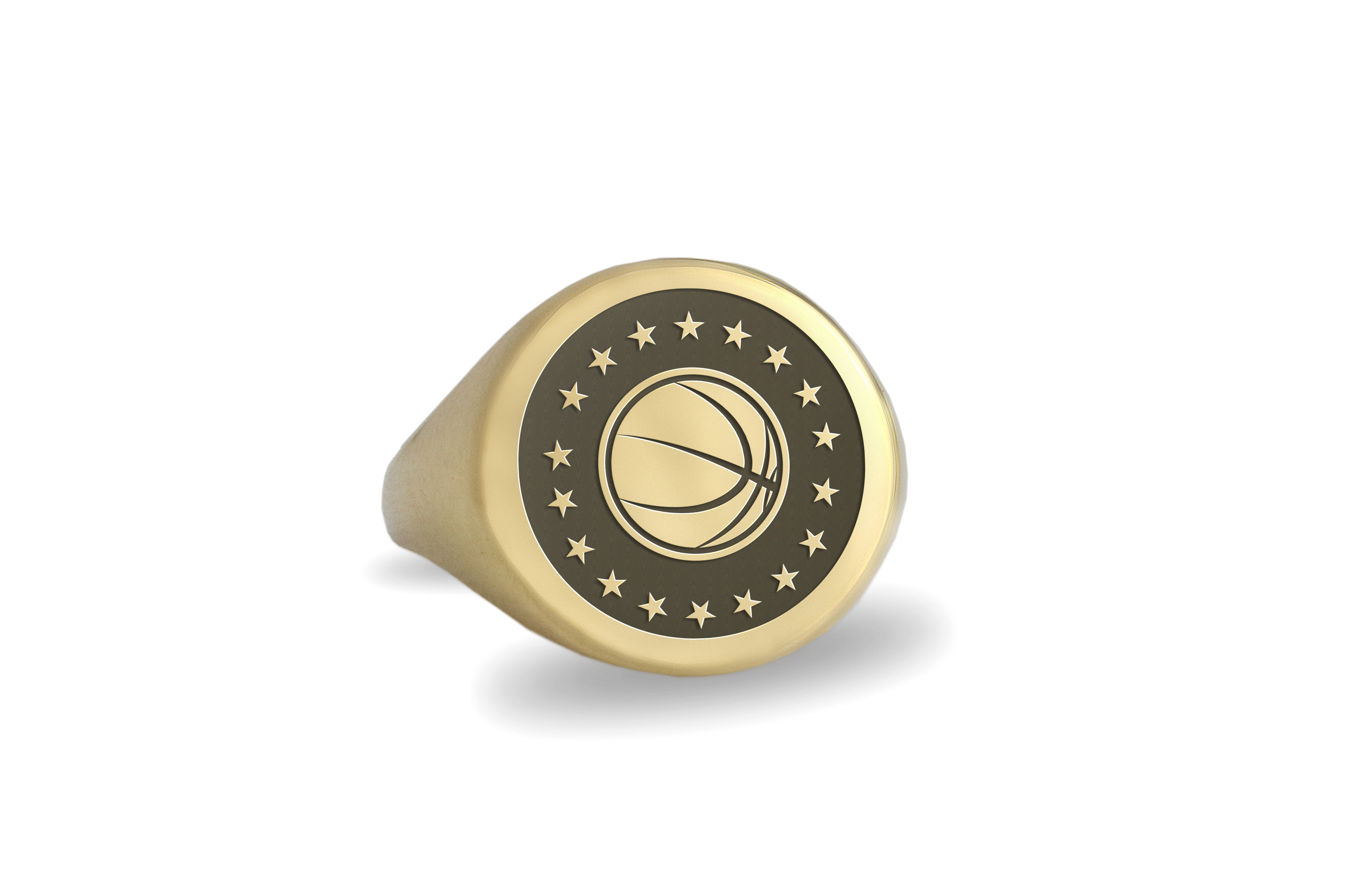 Basketball Embossed Ring