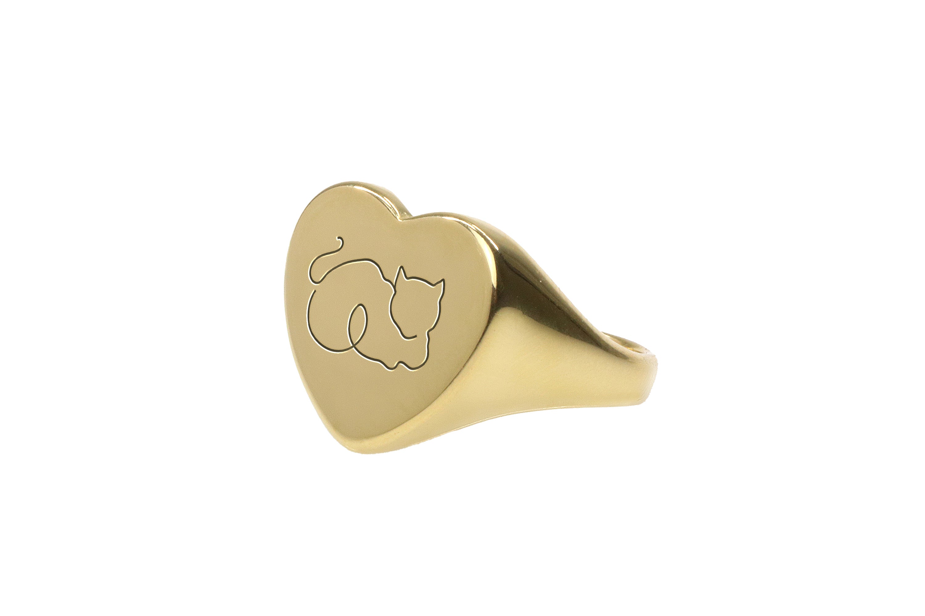 Line Art Cat Ring