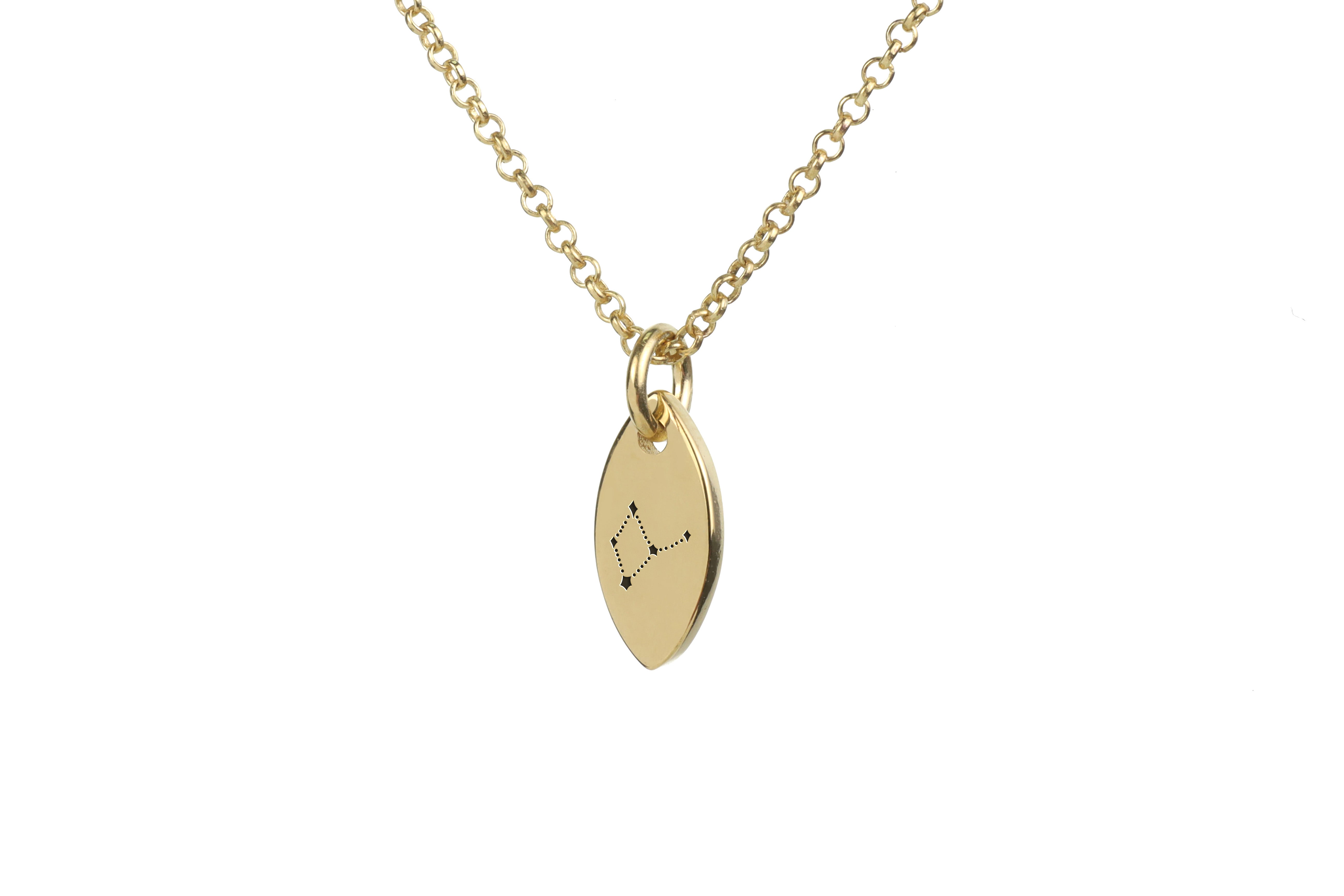 Gold Virgo Signet Necklace