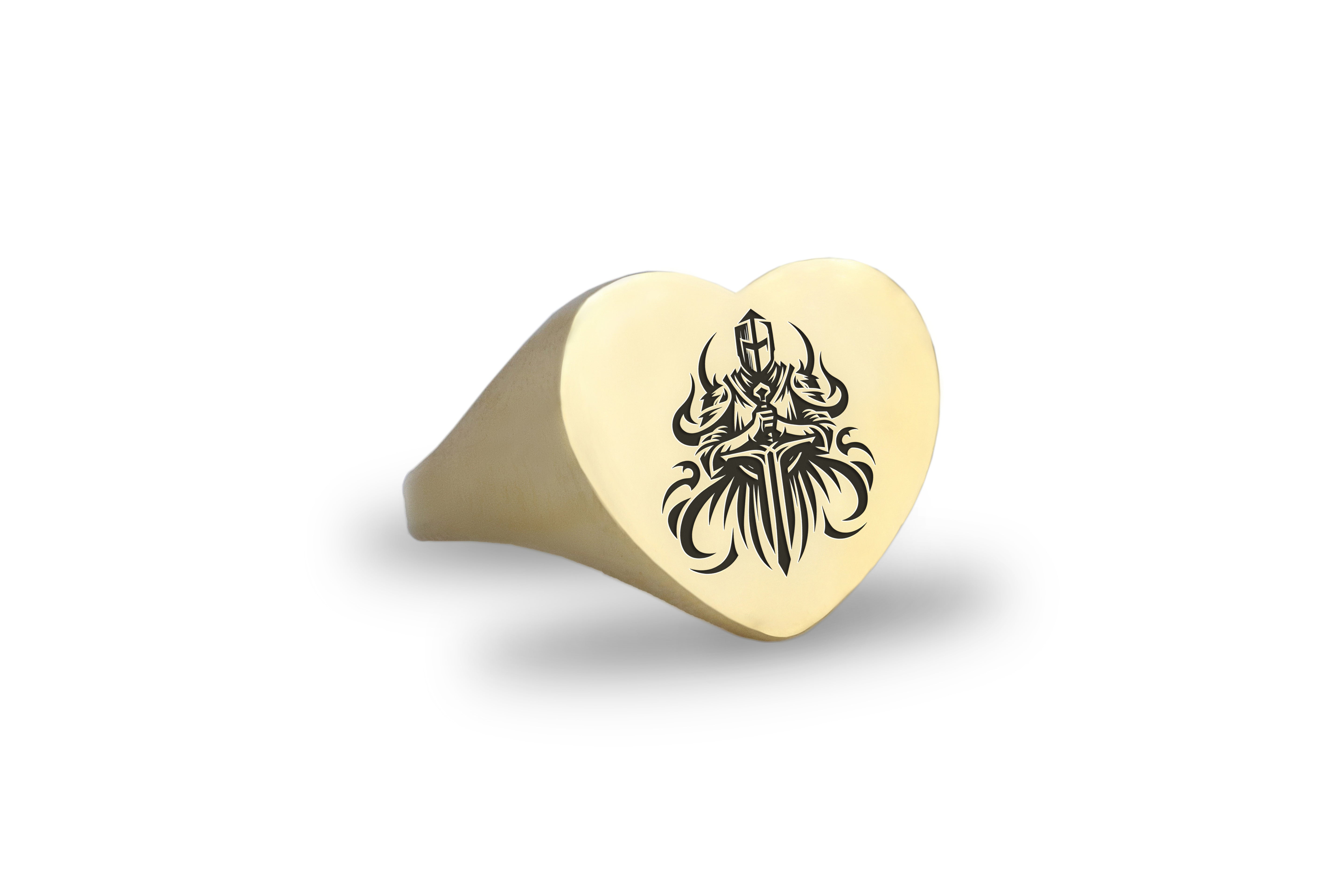 14k Gold Knight Gold Ring