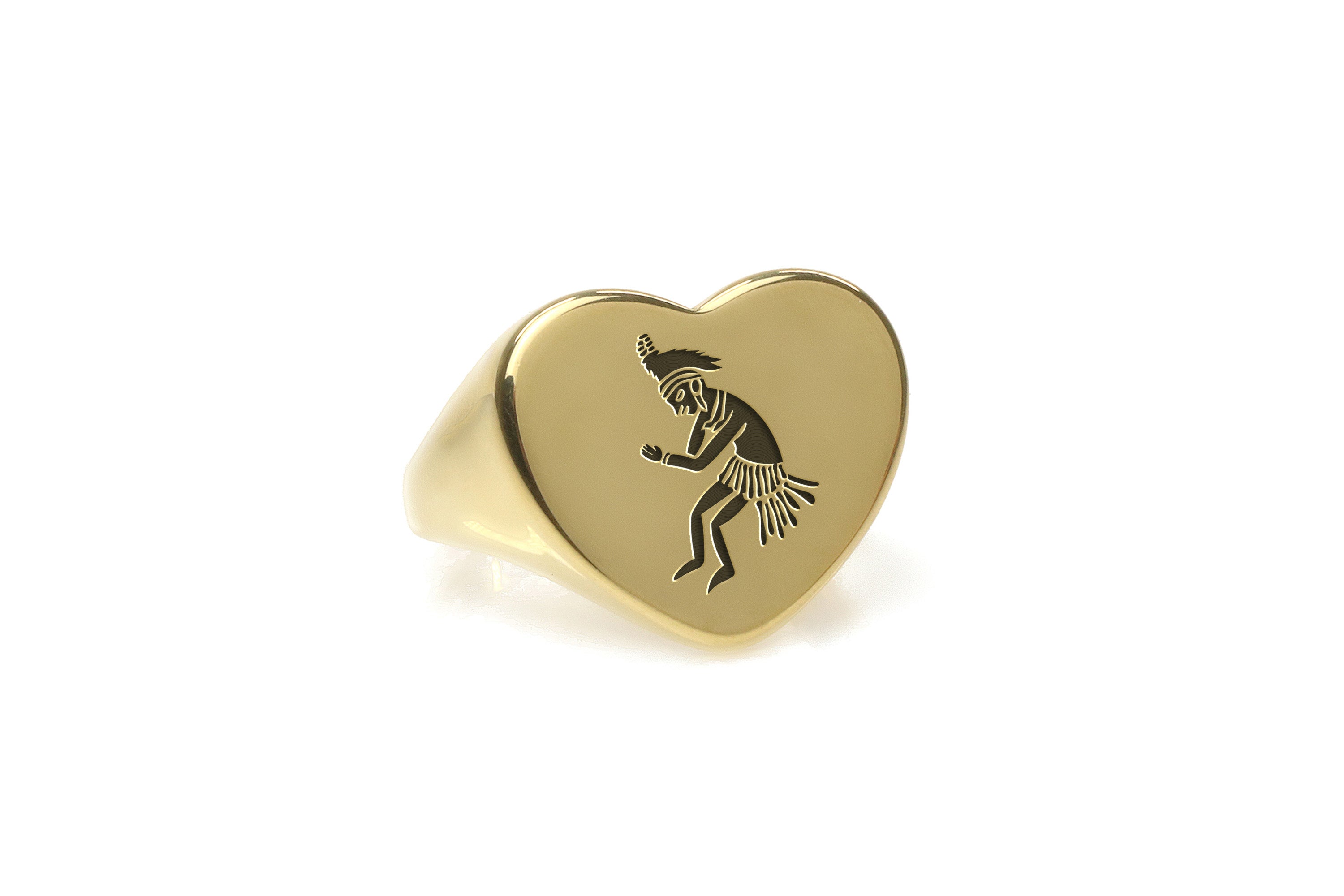 14k Gold Tribe Signet Ring