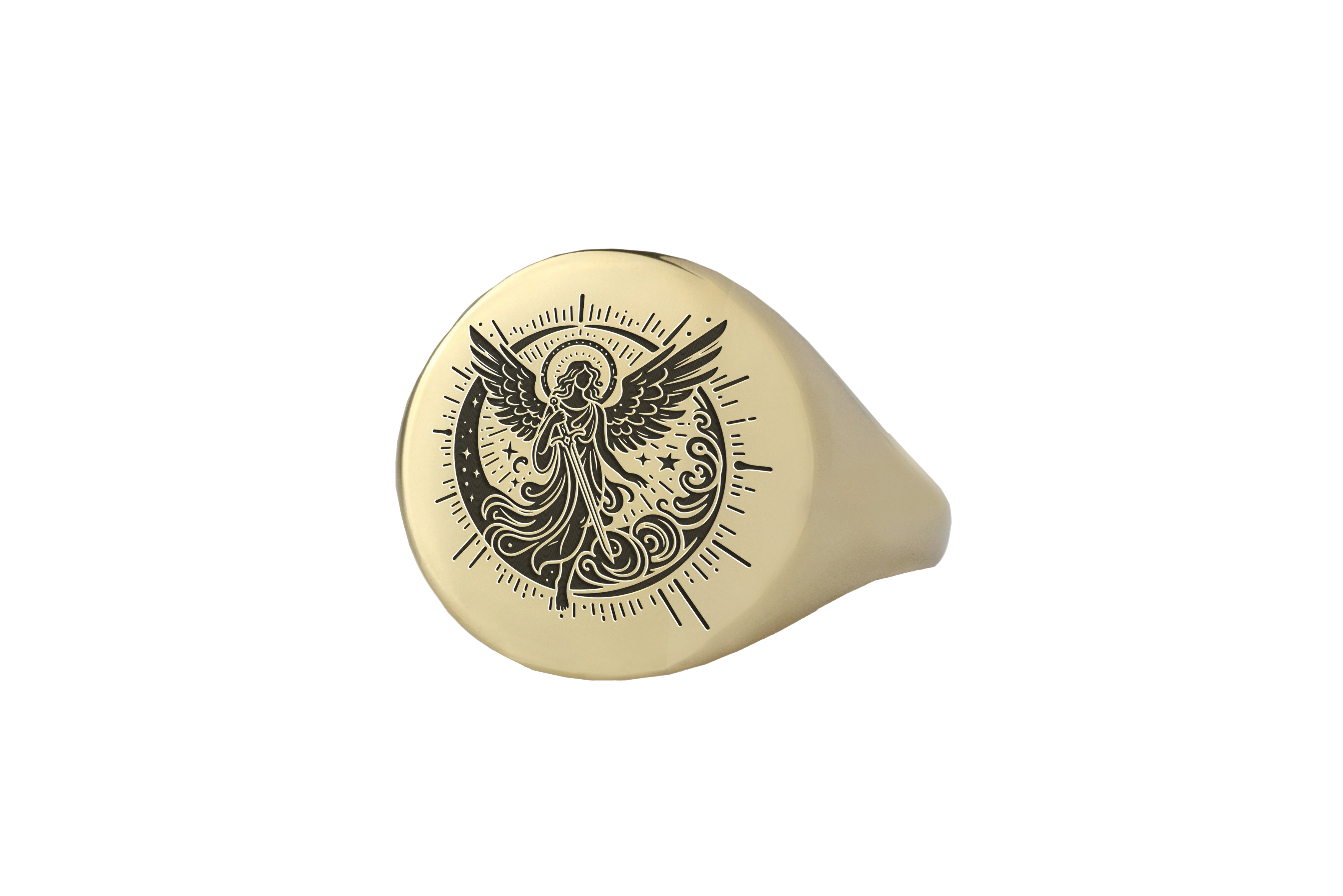 Spiritual Angel Statement Ring
