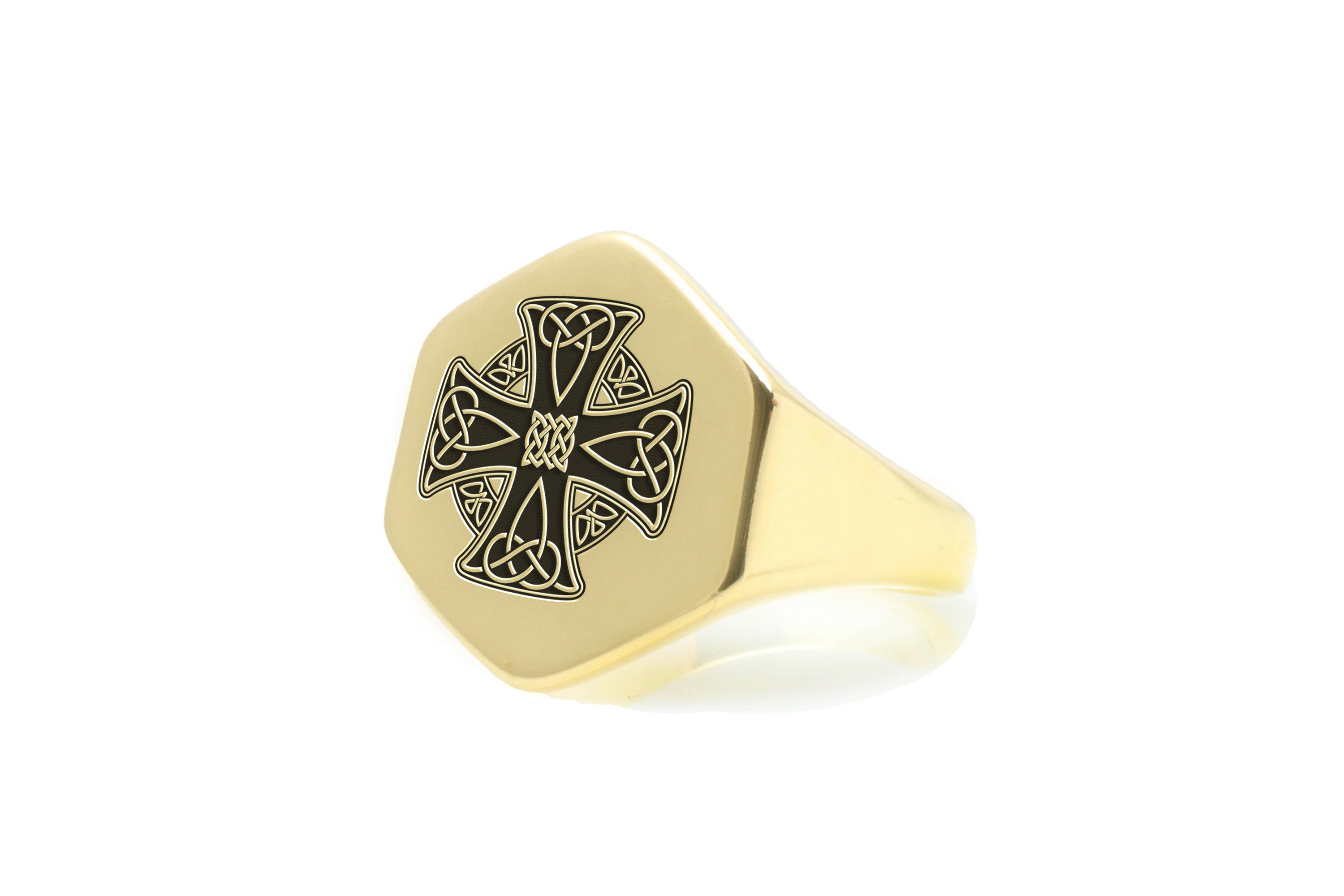 Celtic Knot Cross Gold Ring