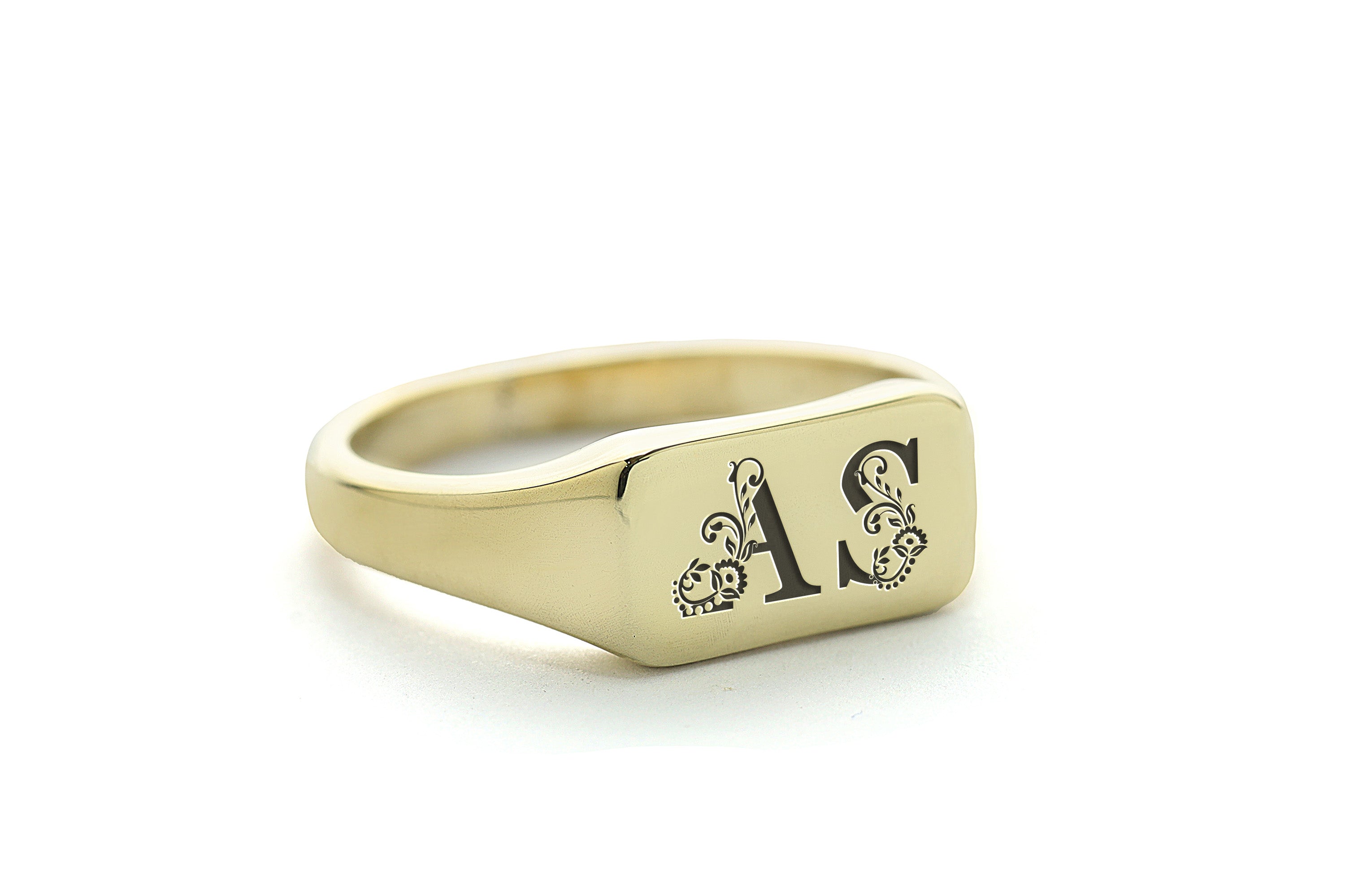 Couples Initials Engraved Ring