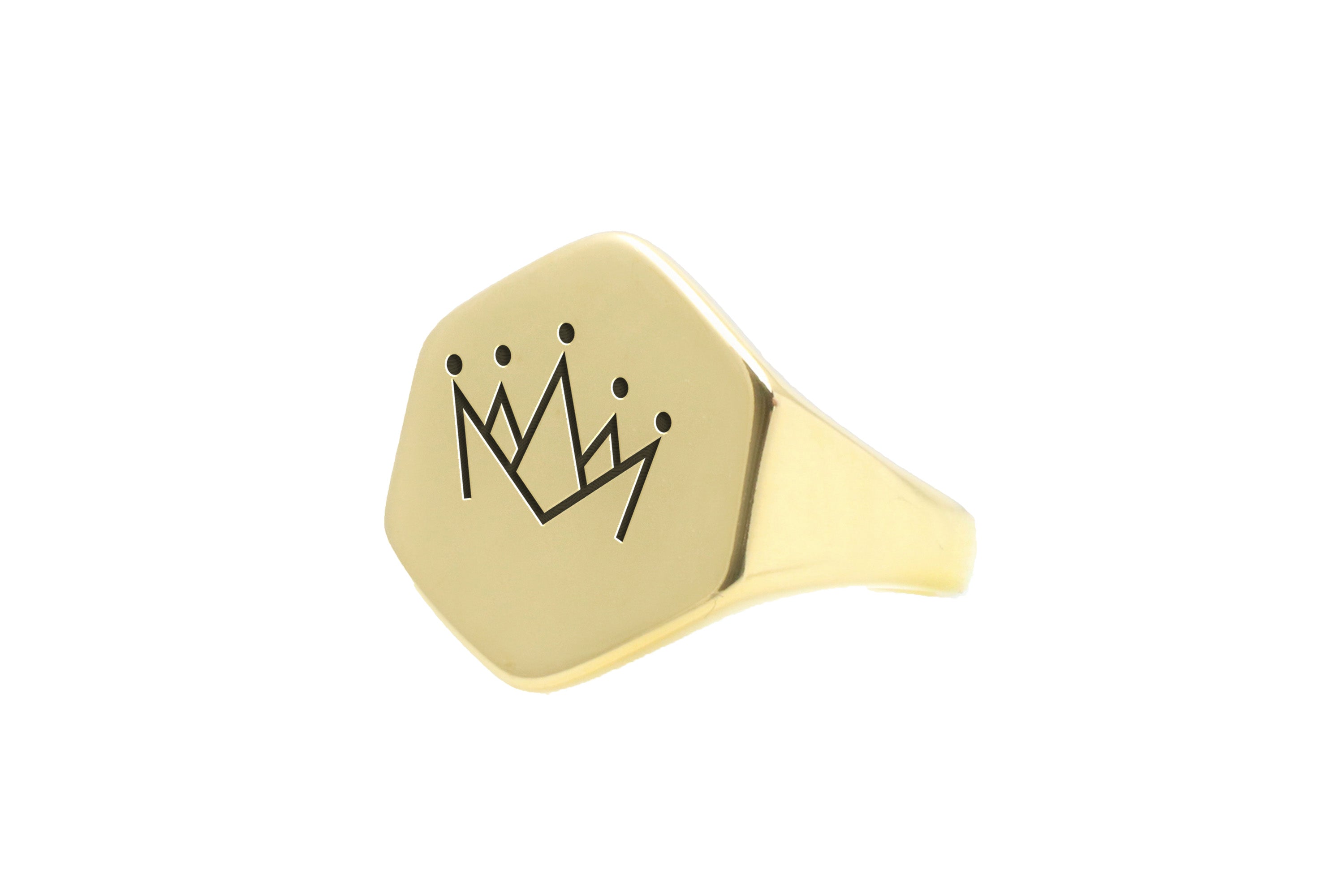 Crown Engraved Ring