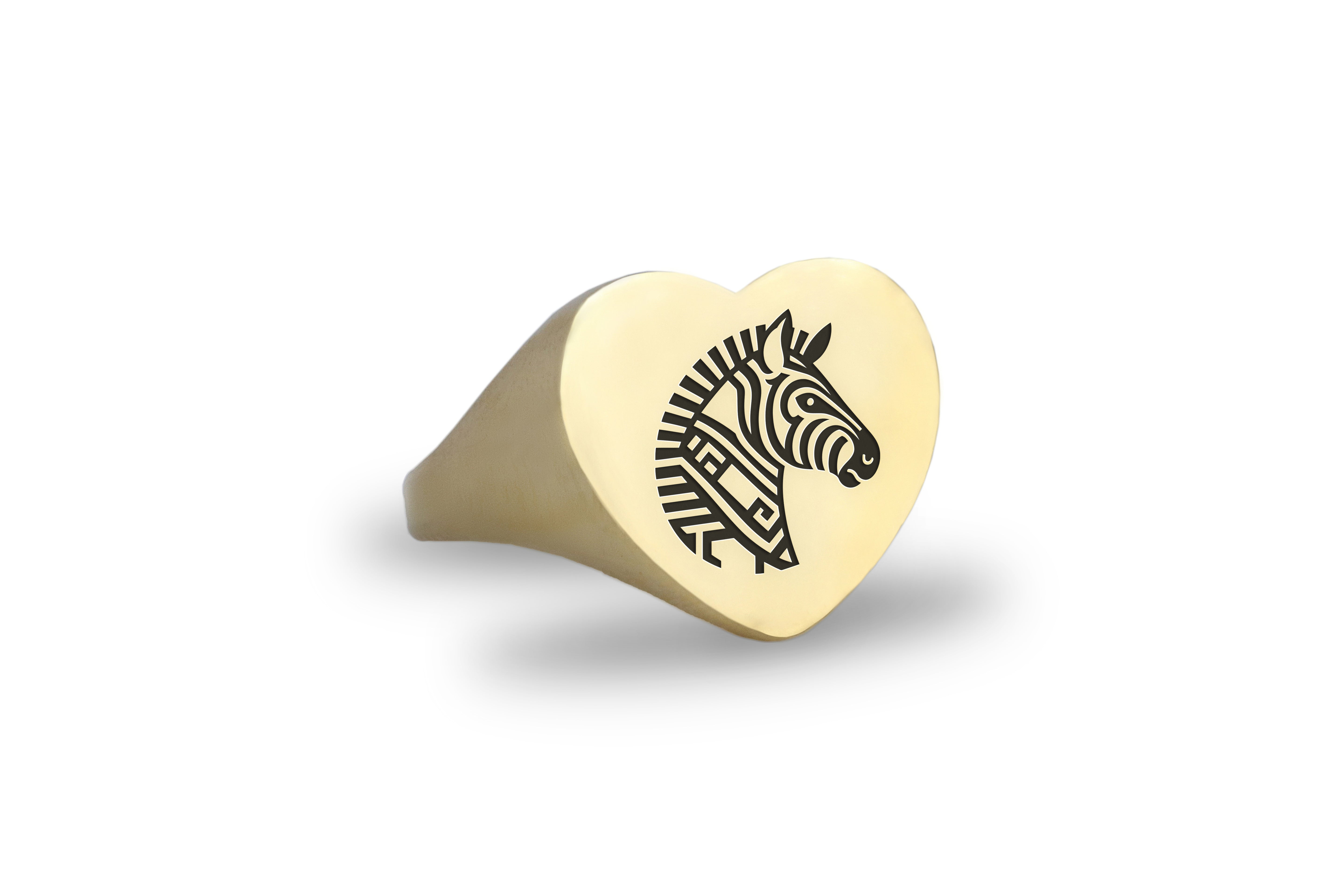 Engraved Zebra Ring