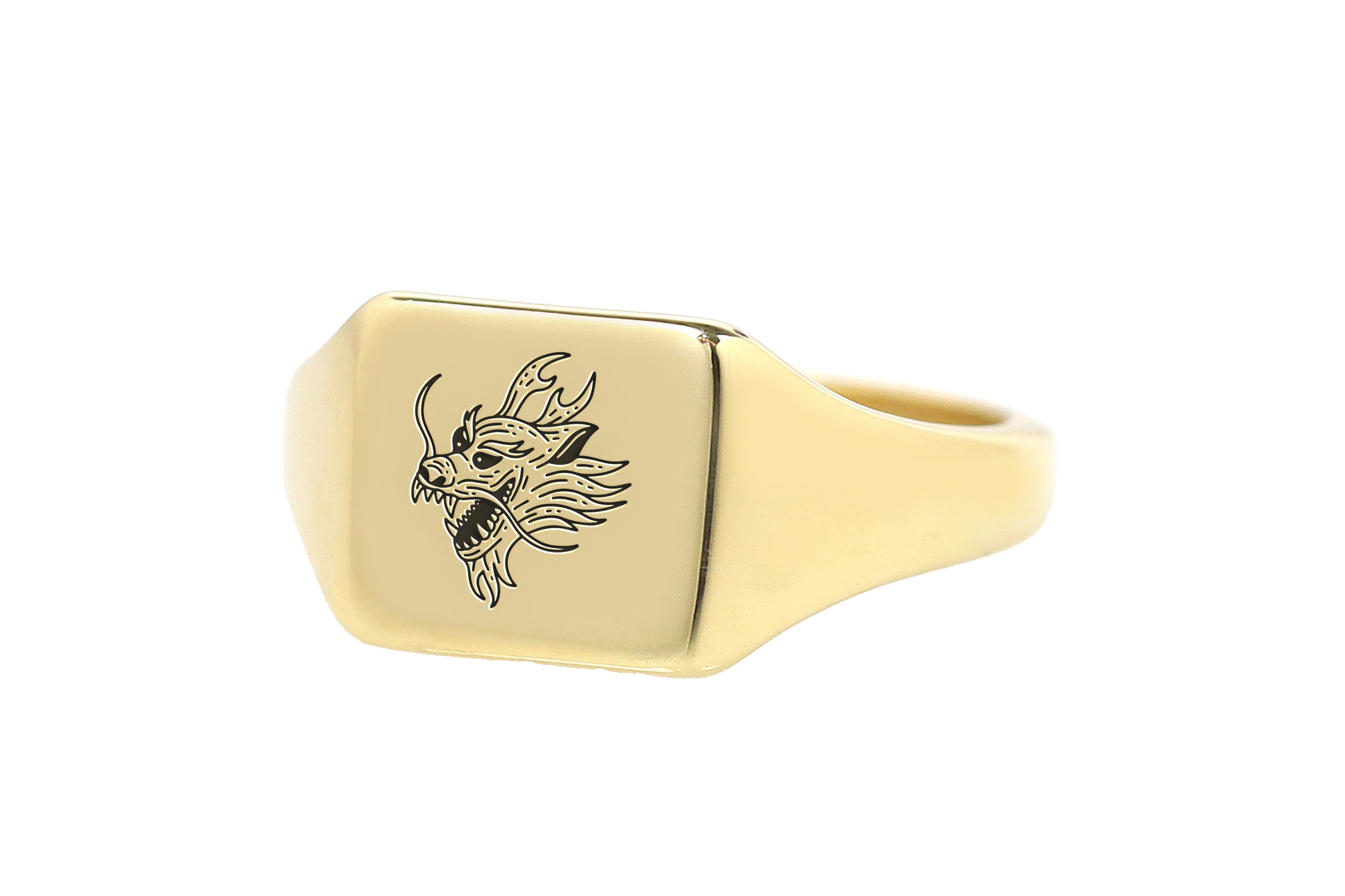 Gothic Dragon Signet Ring