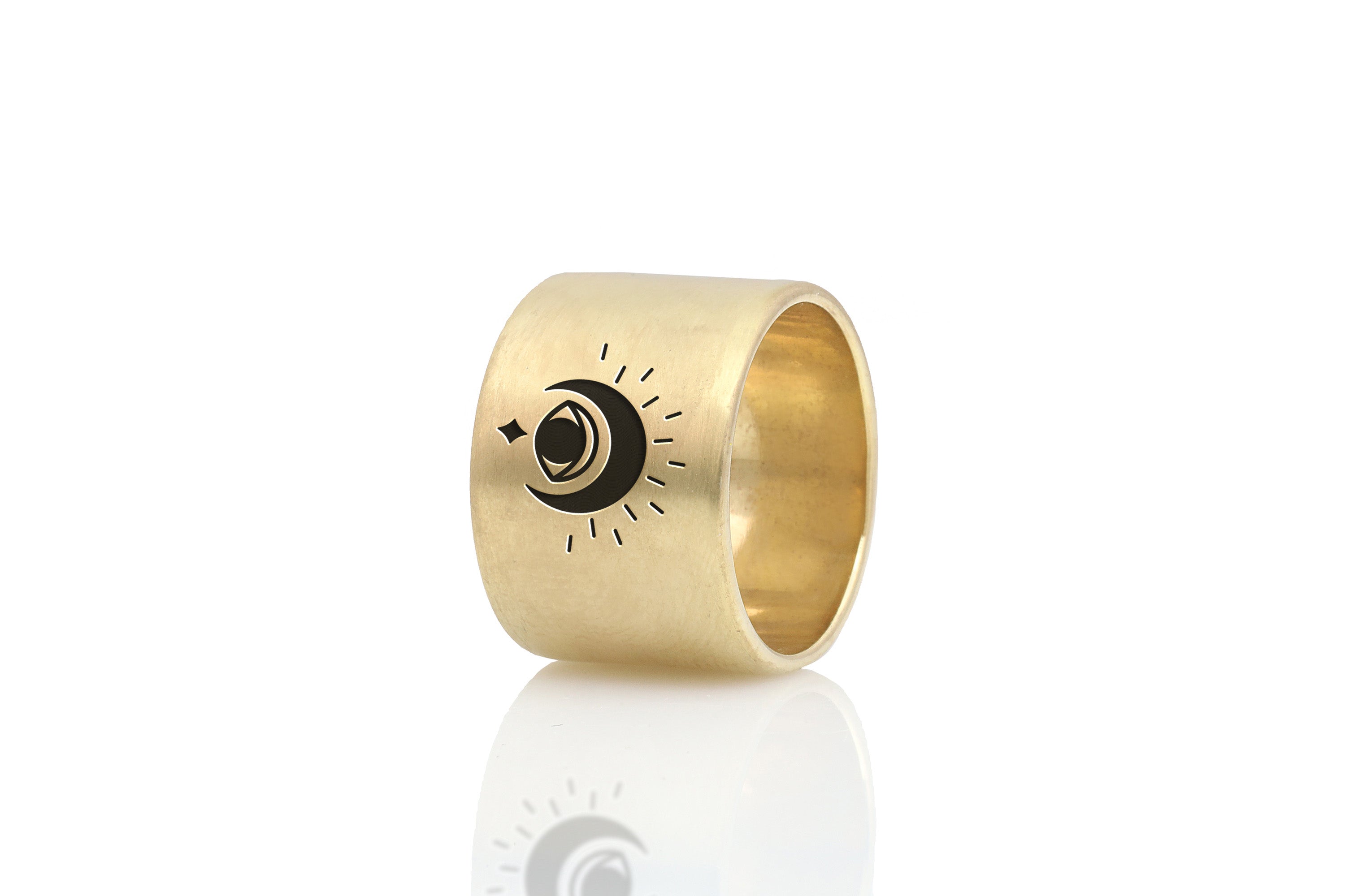 Mystical Brushed Gold Ring