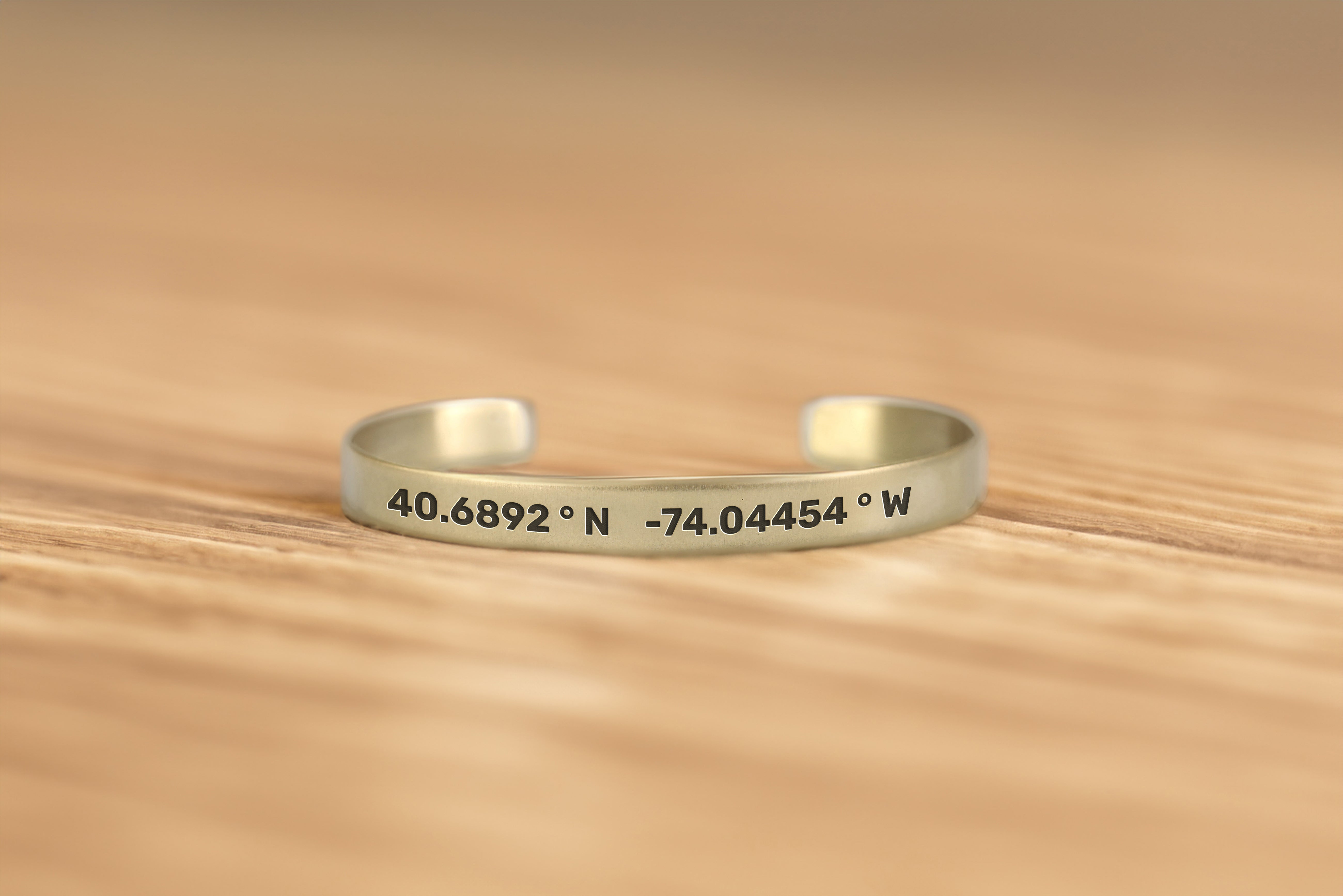 Custom Coordinates Gold Bracelet
