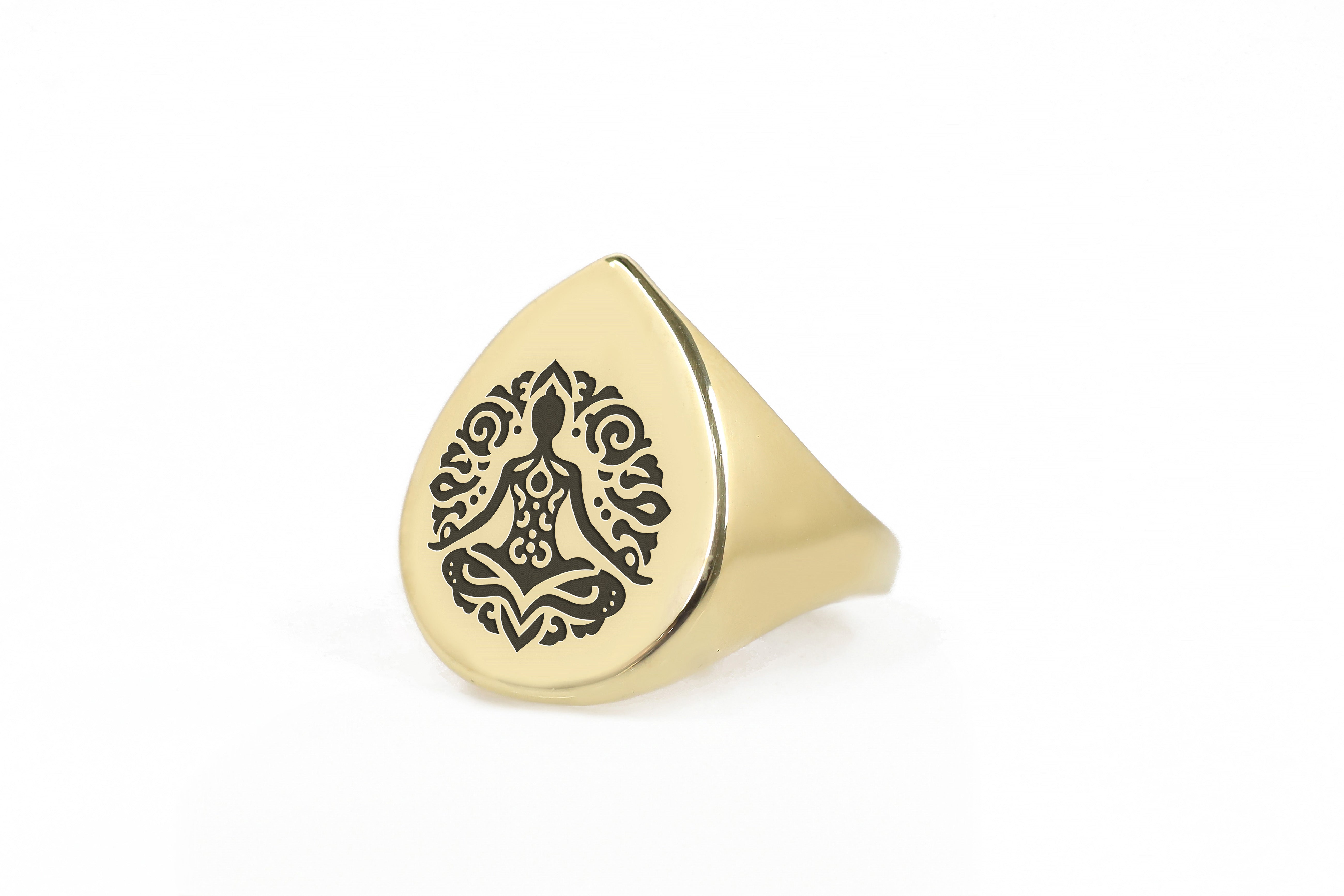 Engraved Yoga Ring