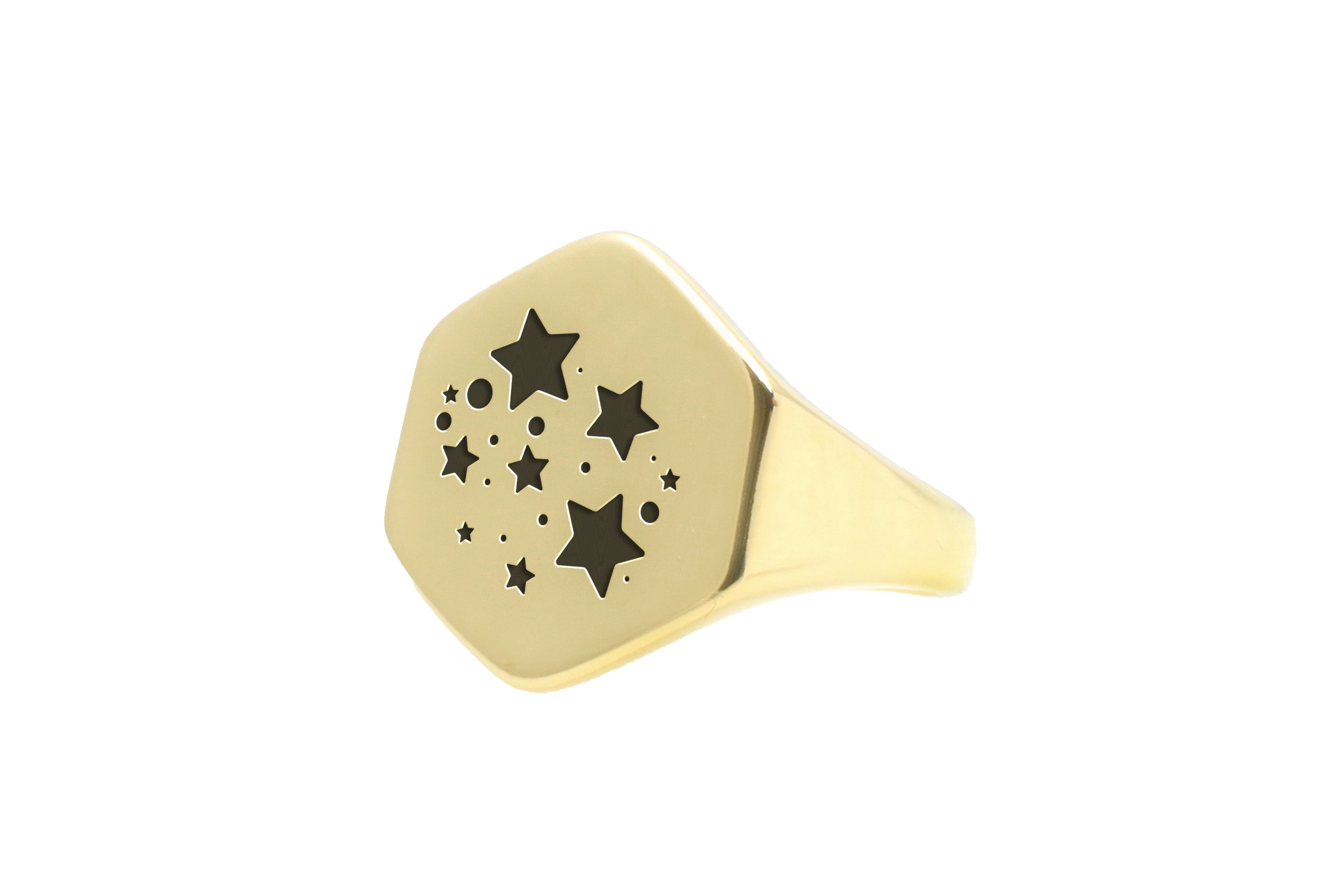 Engraved Stars Ring