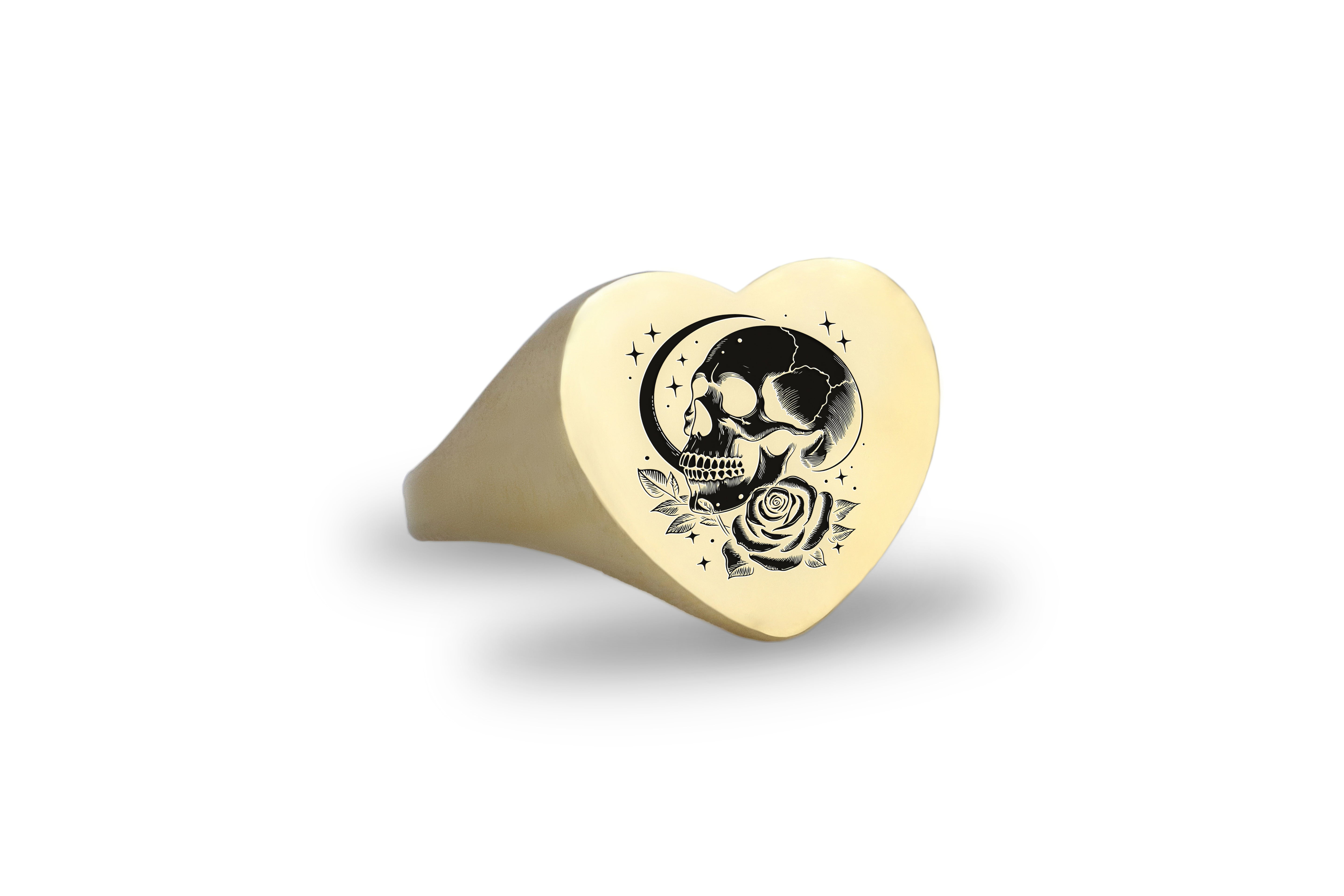 Skull Engraving Signet Ring