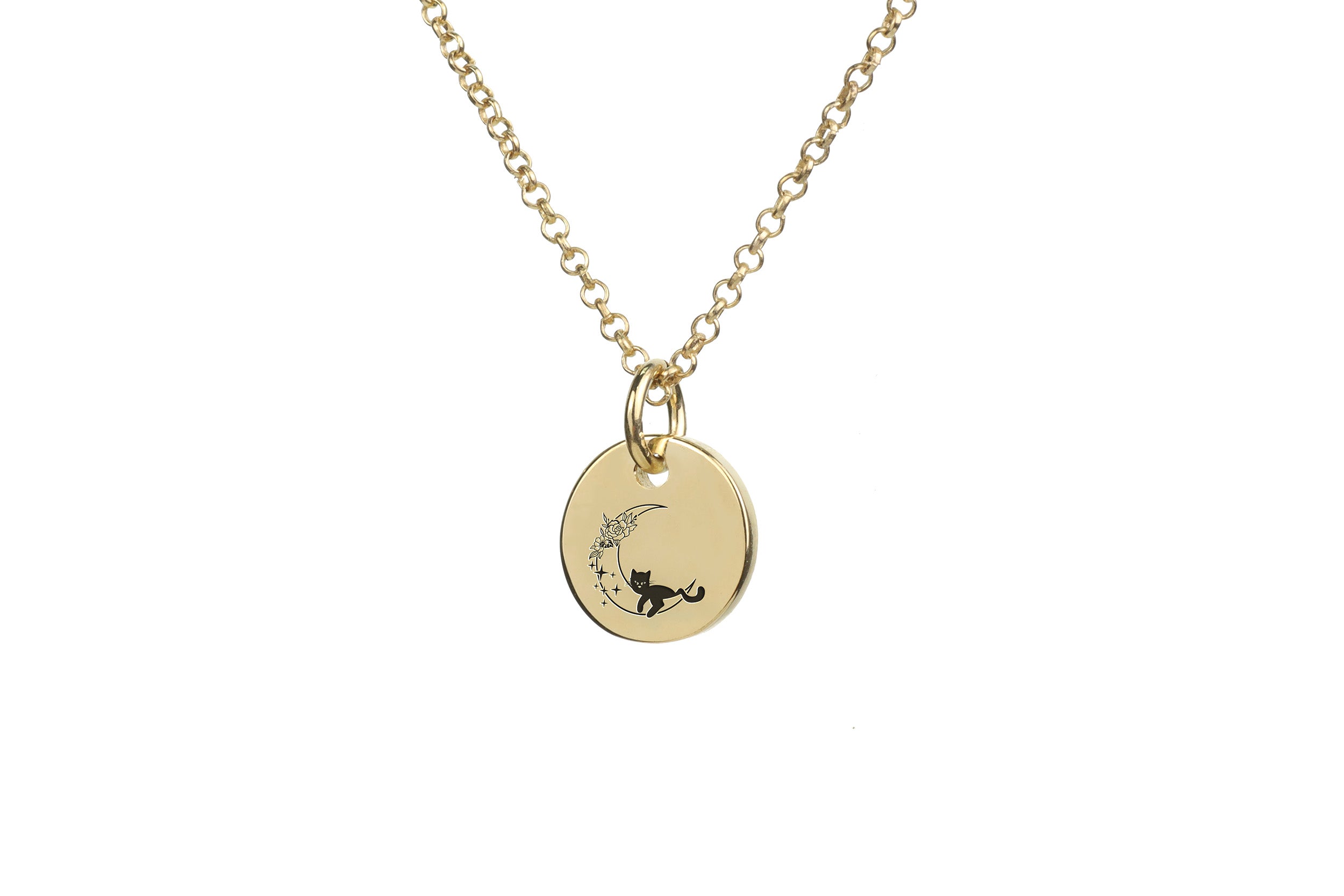 Lunar Cat Pendant Necklace