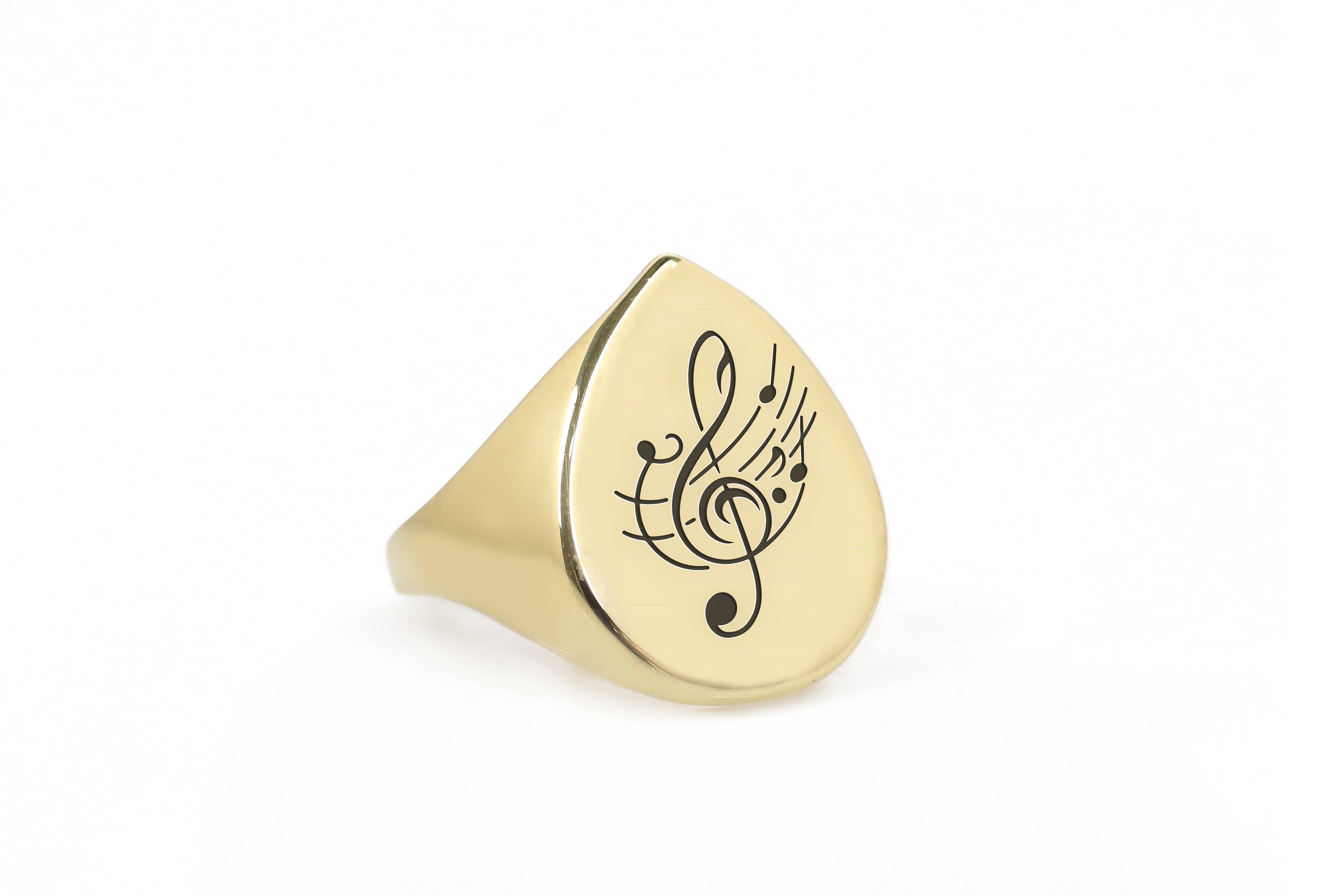 24k Gold Music Note Ring