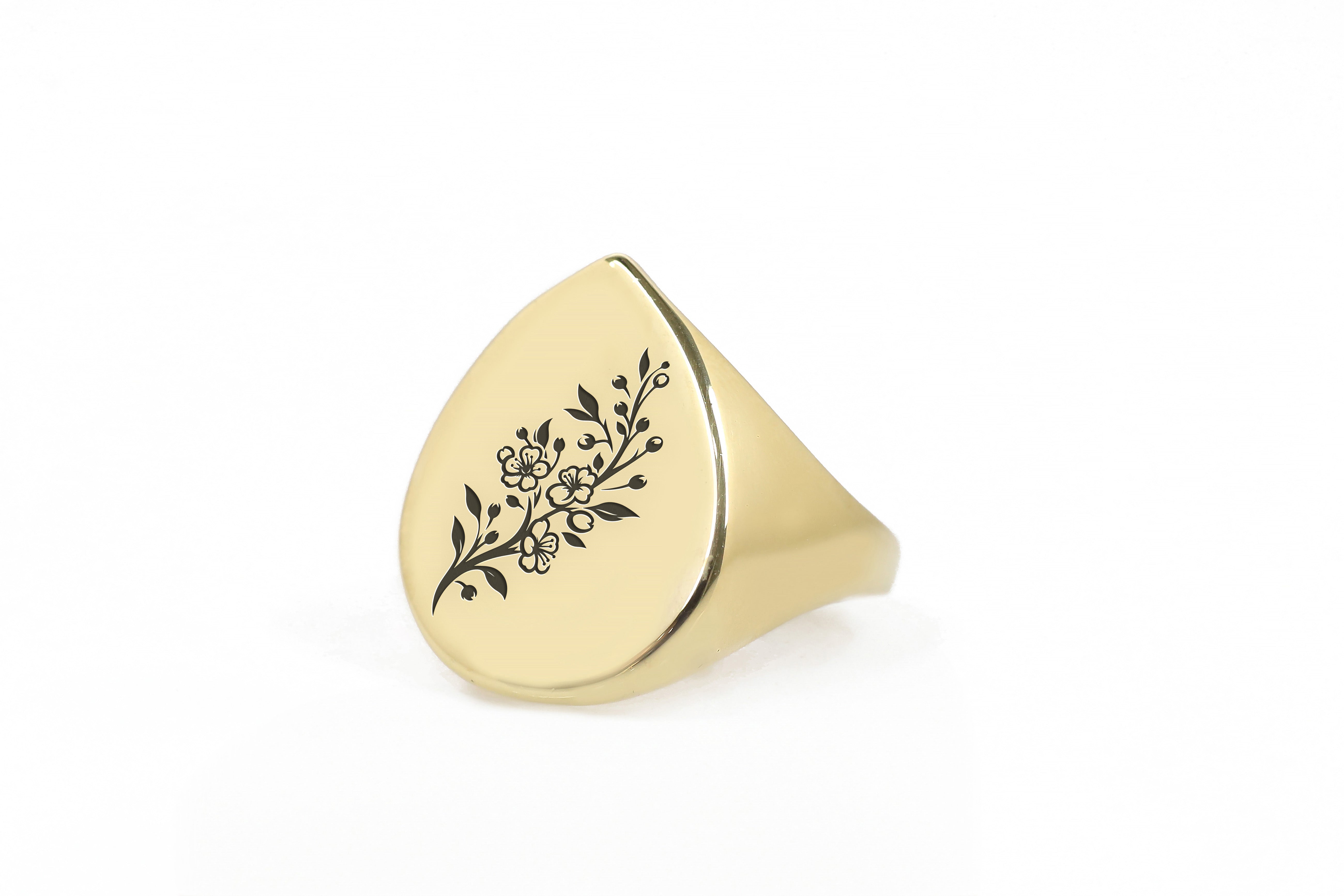 14k Gold Cherry Tree Ring