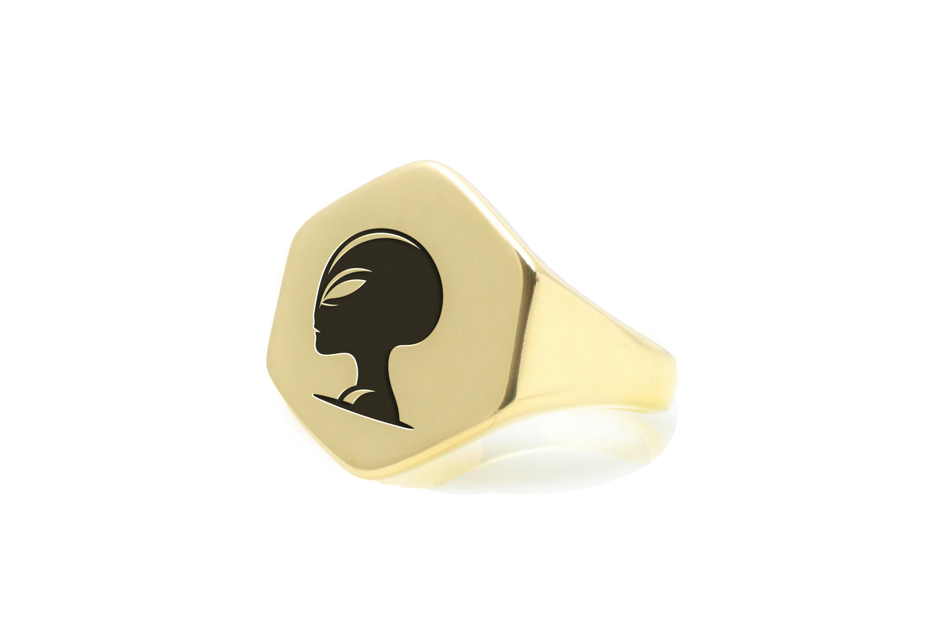 Engraved Sci-fi Ring