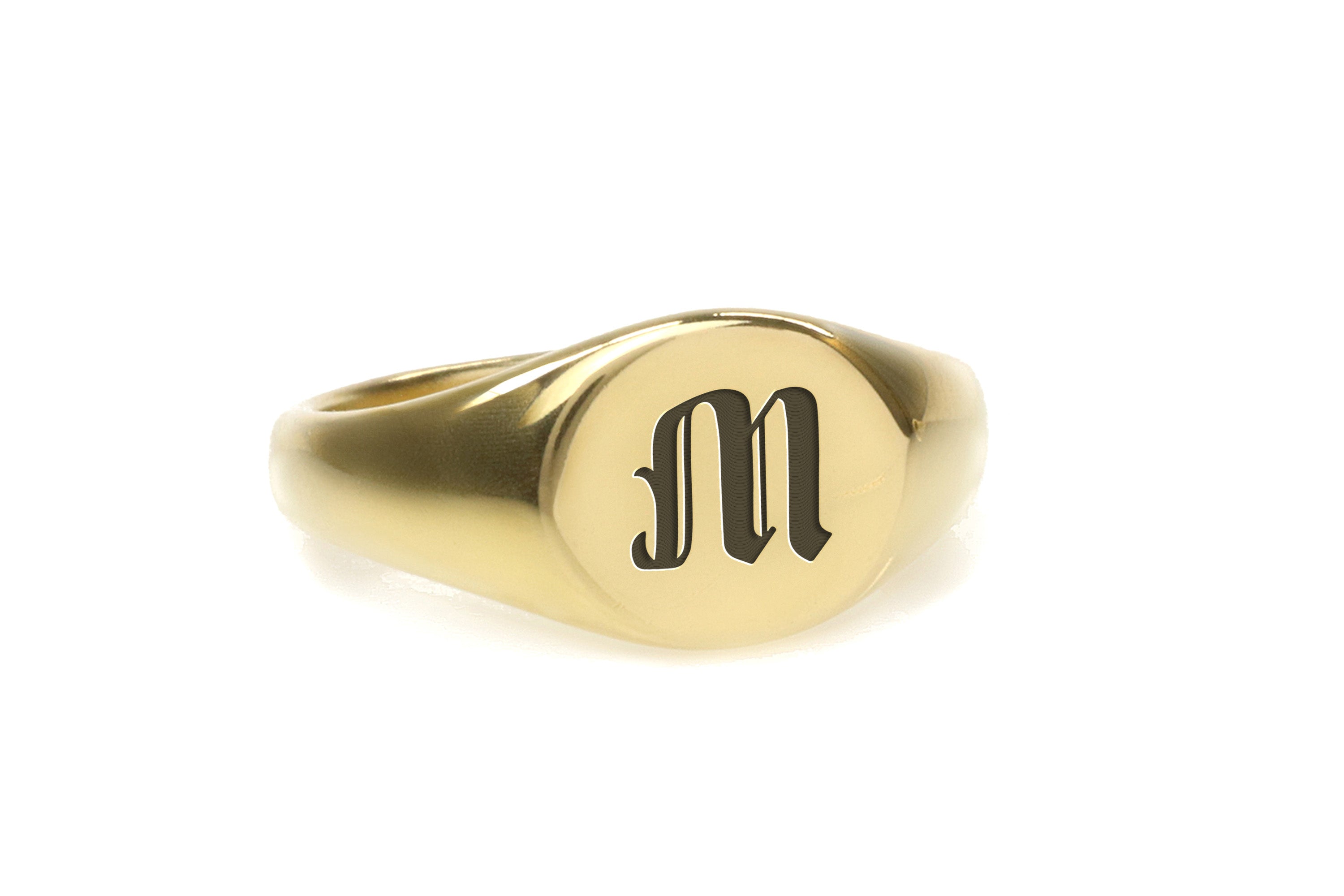 Gothic Letter Signet Ring