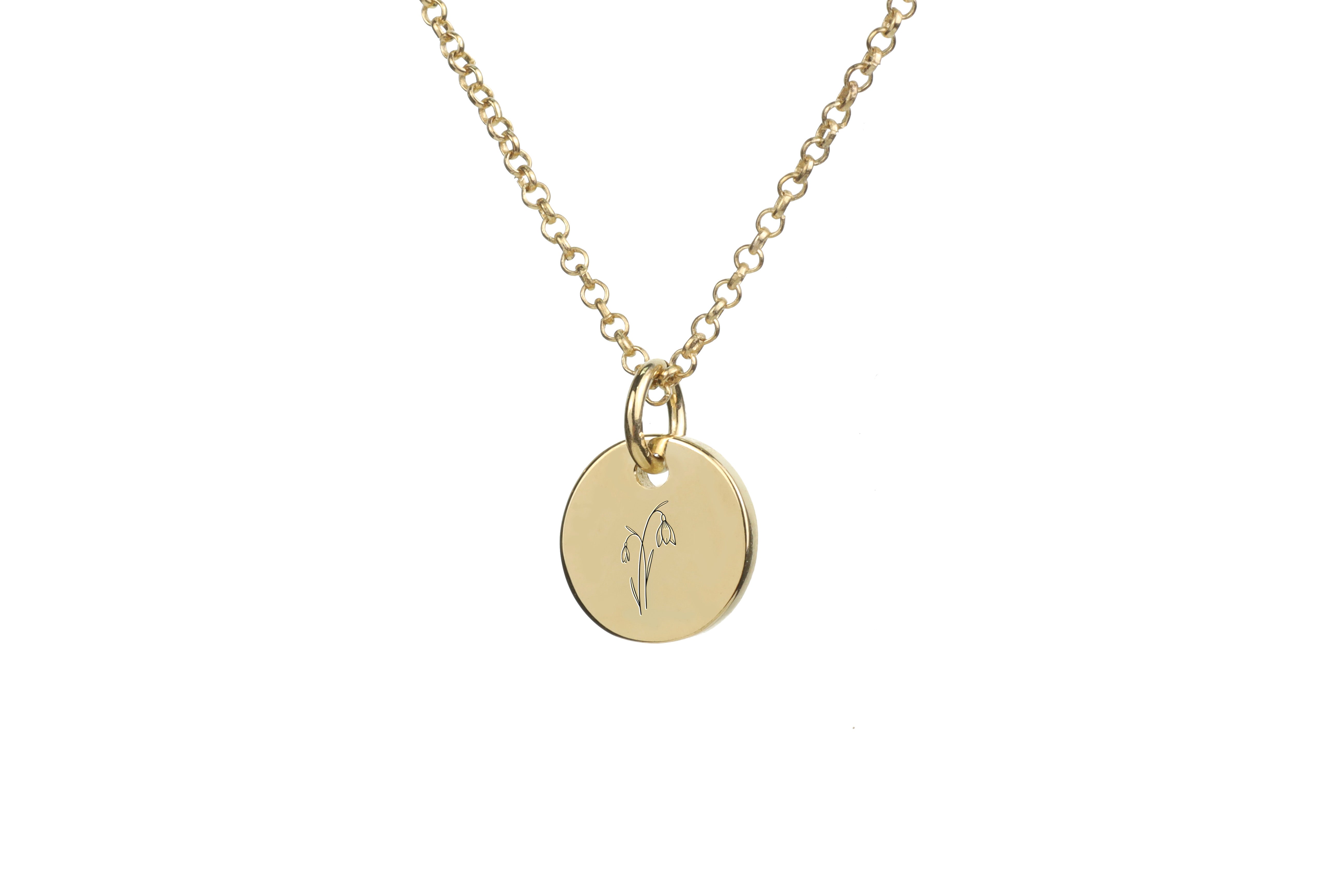 14k Gold February Birth Month Necklace