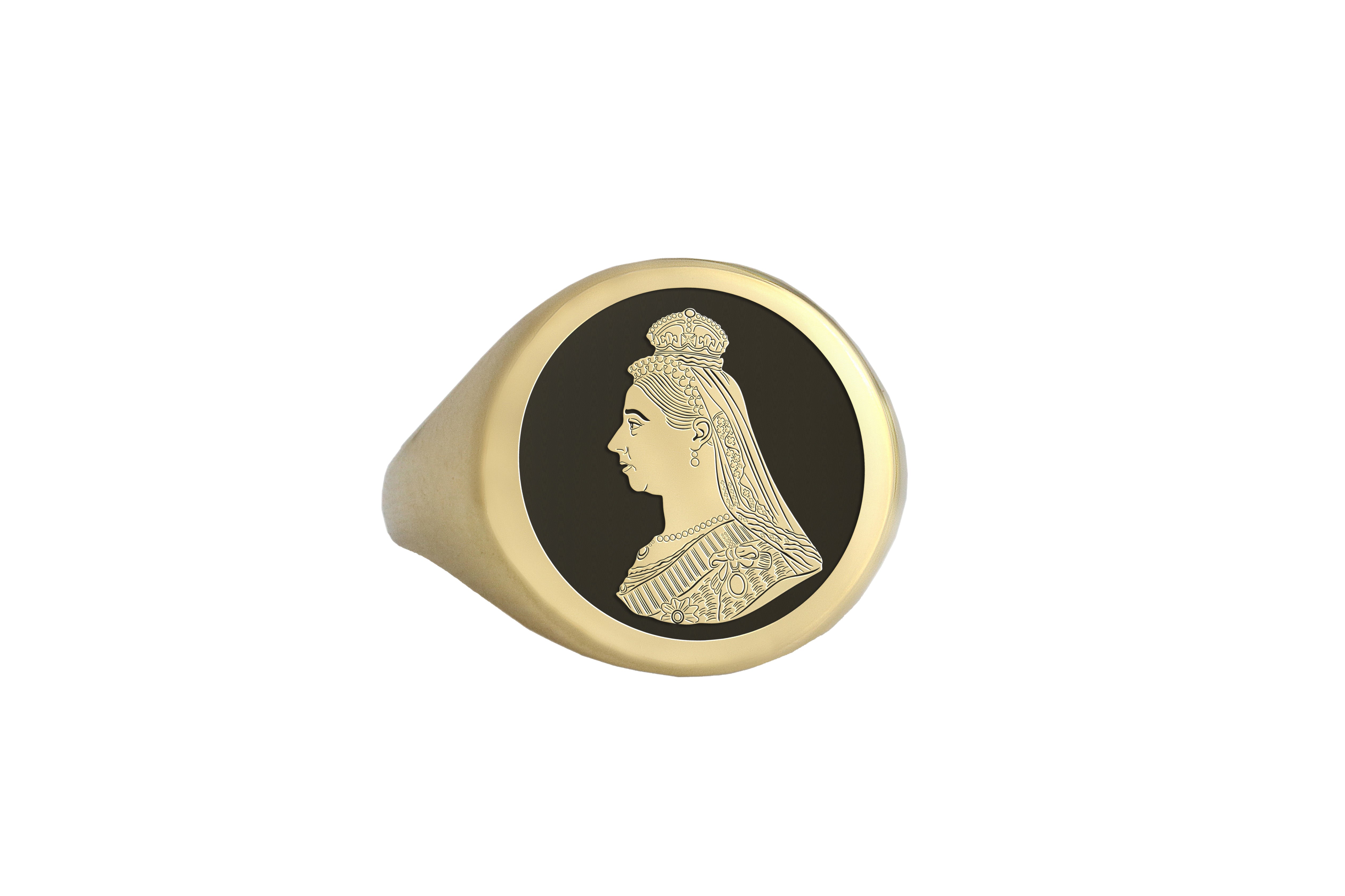 Engraved Queen Ring