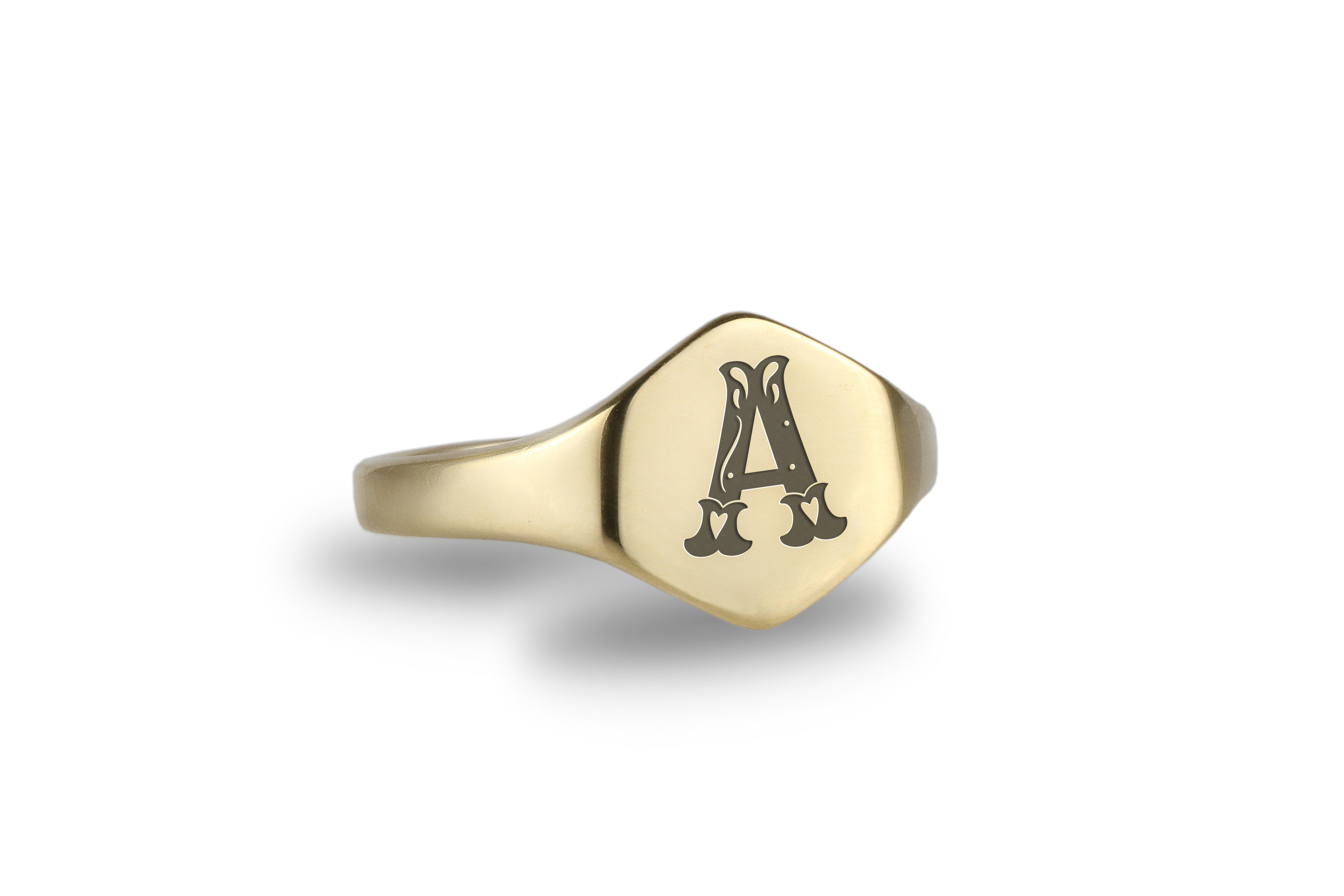 14k Gold Letter Ring