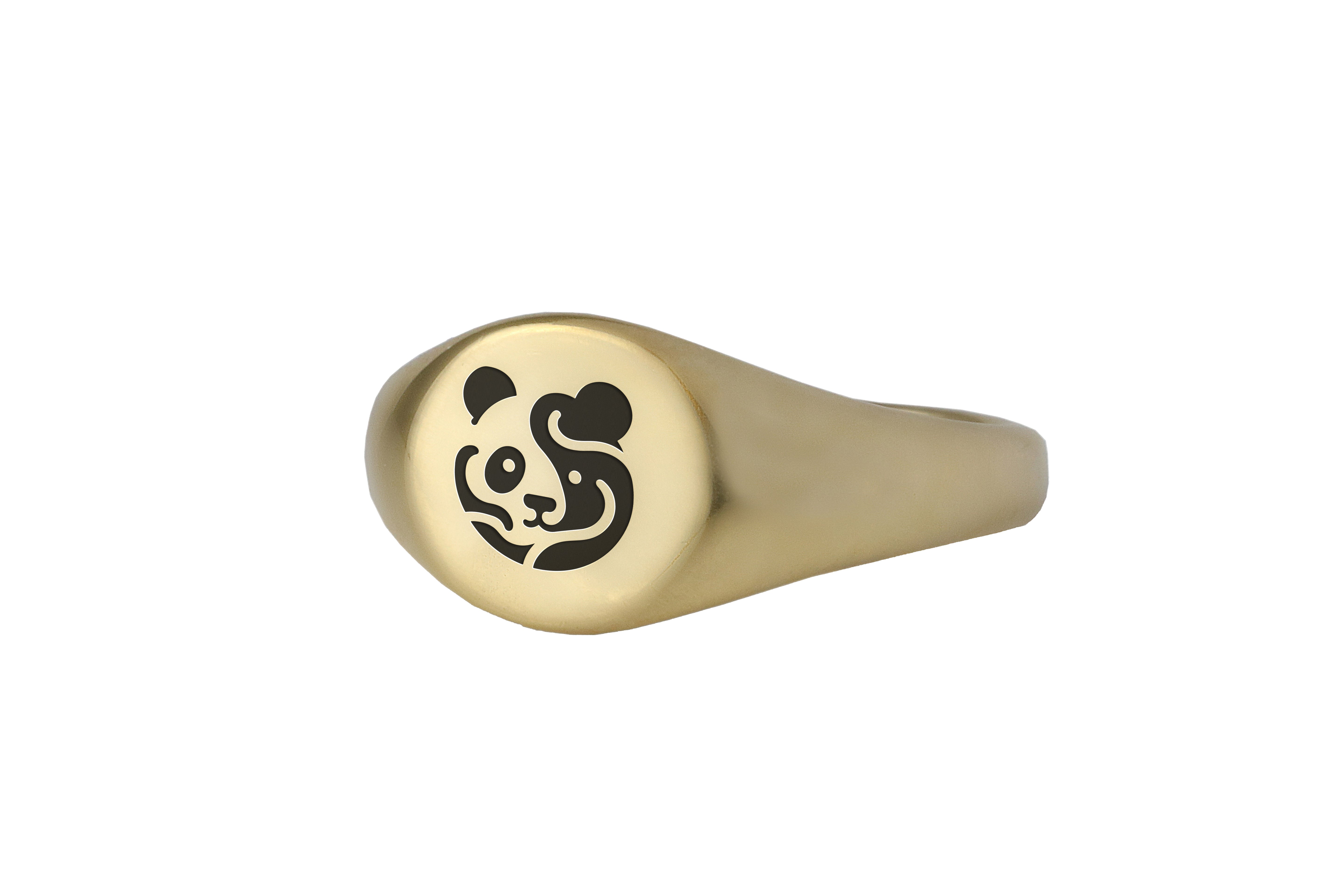 Custom Panda Engraved Ring