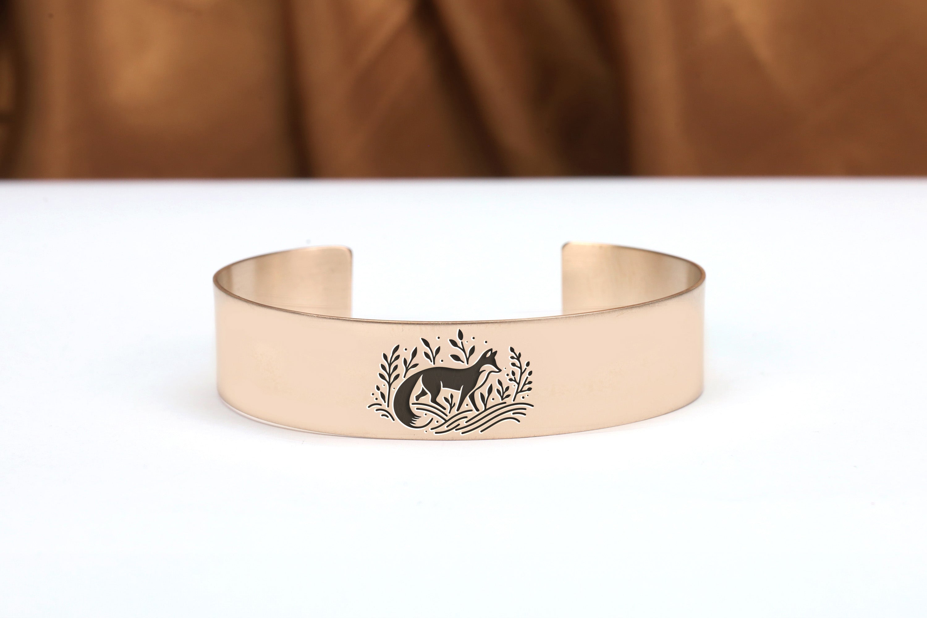 14k Rose Gold Fox Bracelet