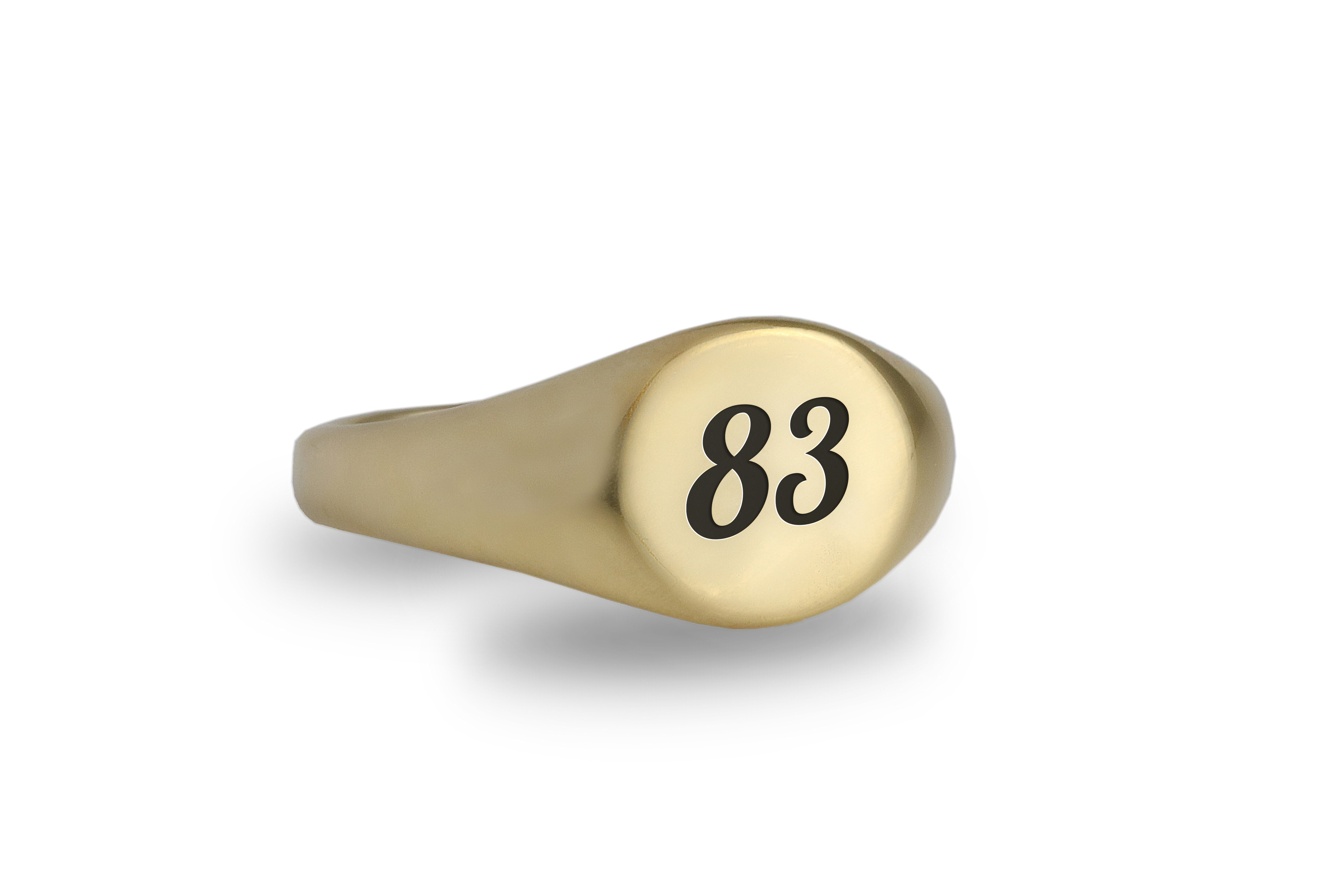 Custom Number Signet Ring