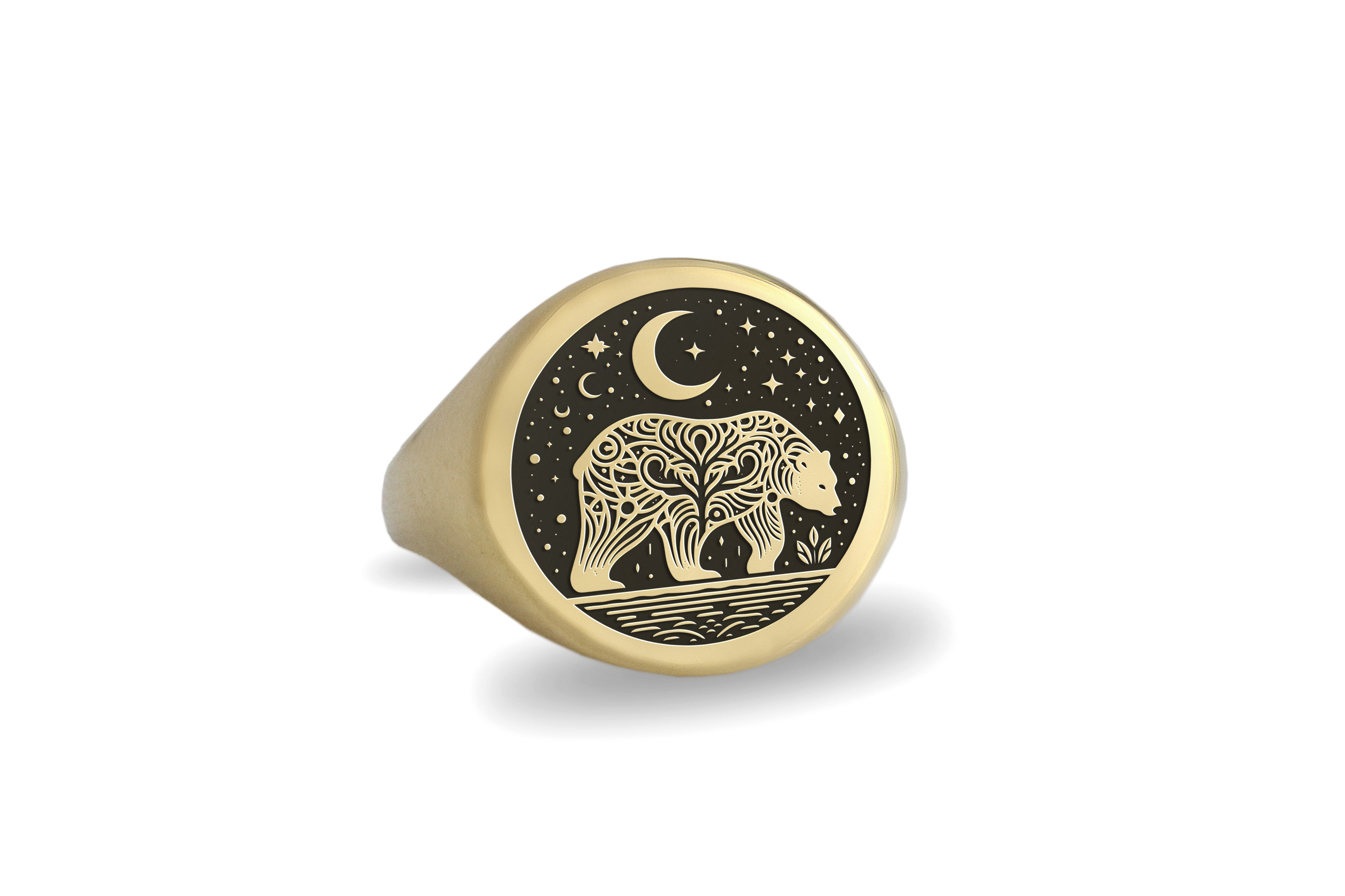 Embossed Polar Bear Ring