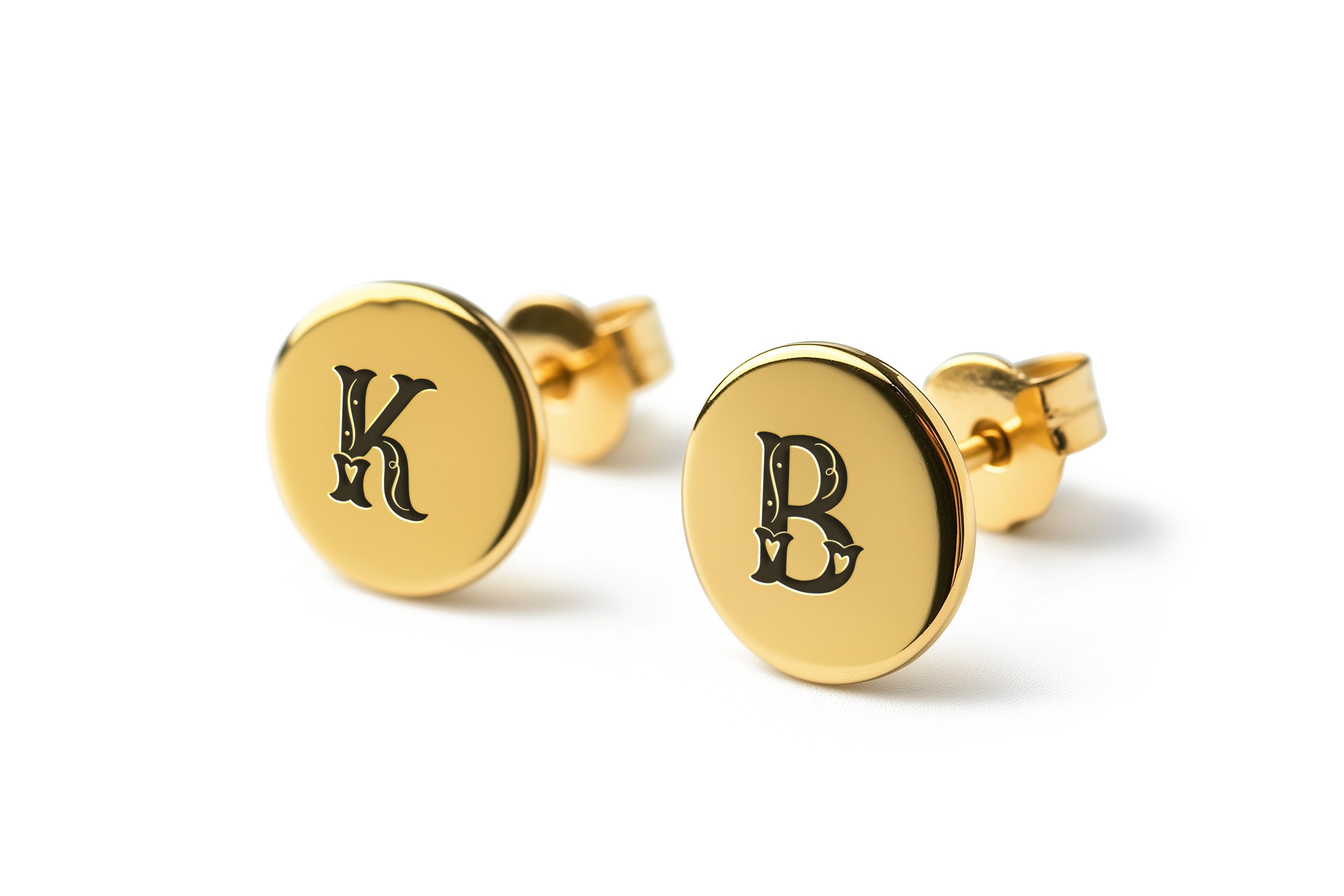 Poker Letters Stud Earrings