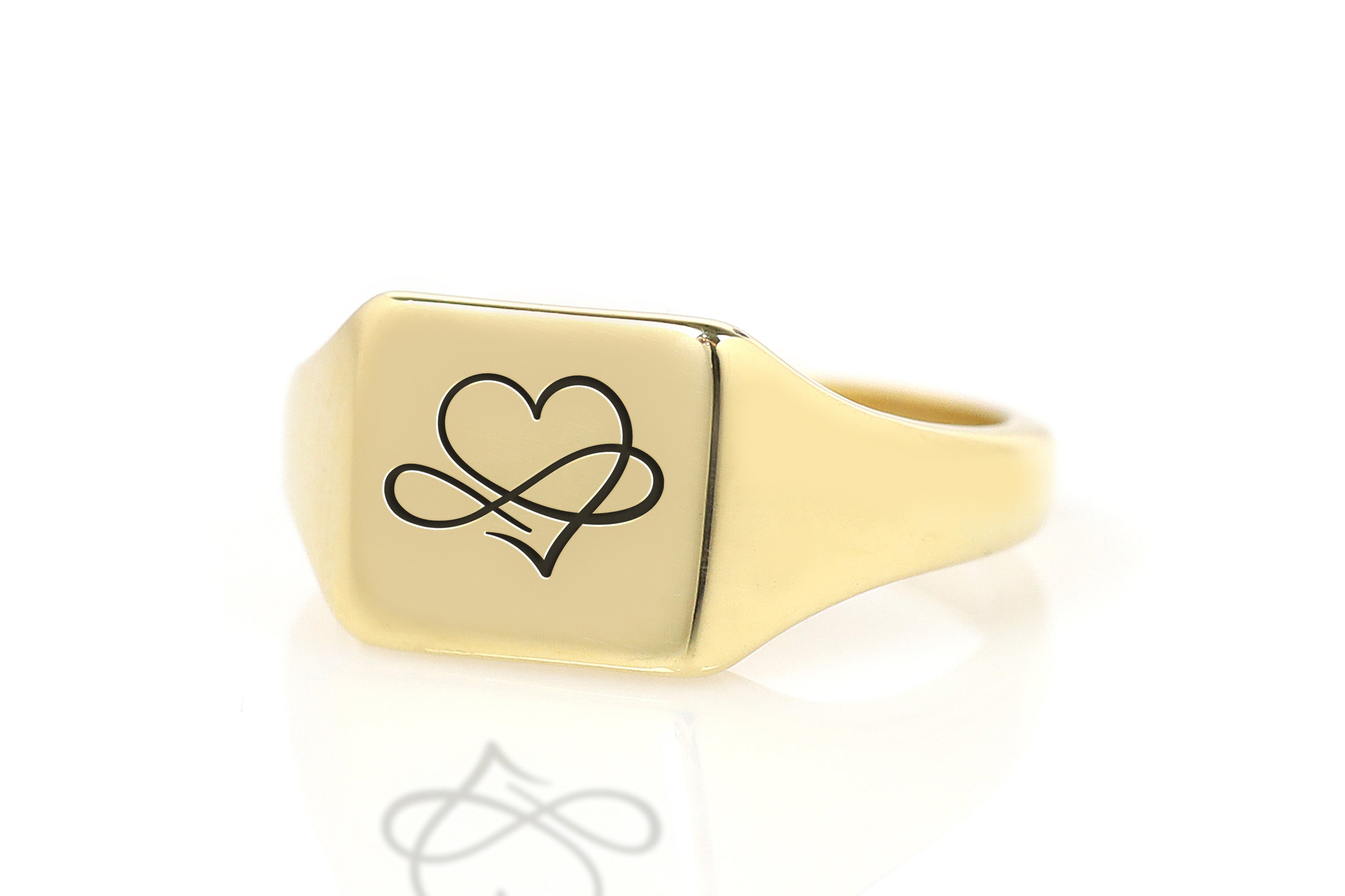 14k Gold Infinity Heart Ring