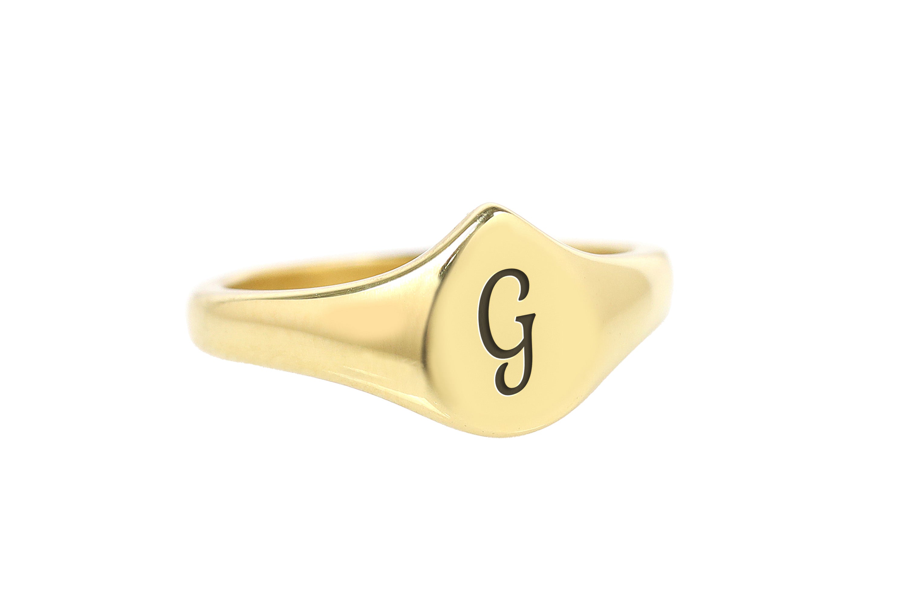 Delicate Name Initial Ring