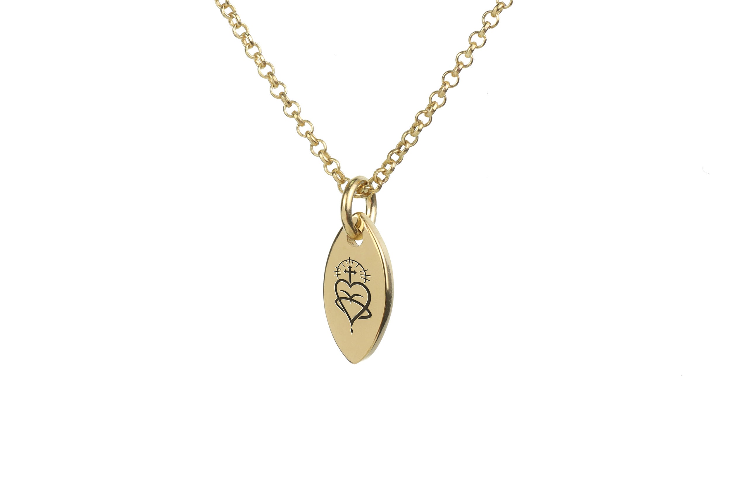 Heart & Cross Charm Necklace