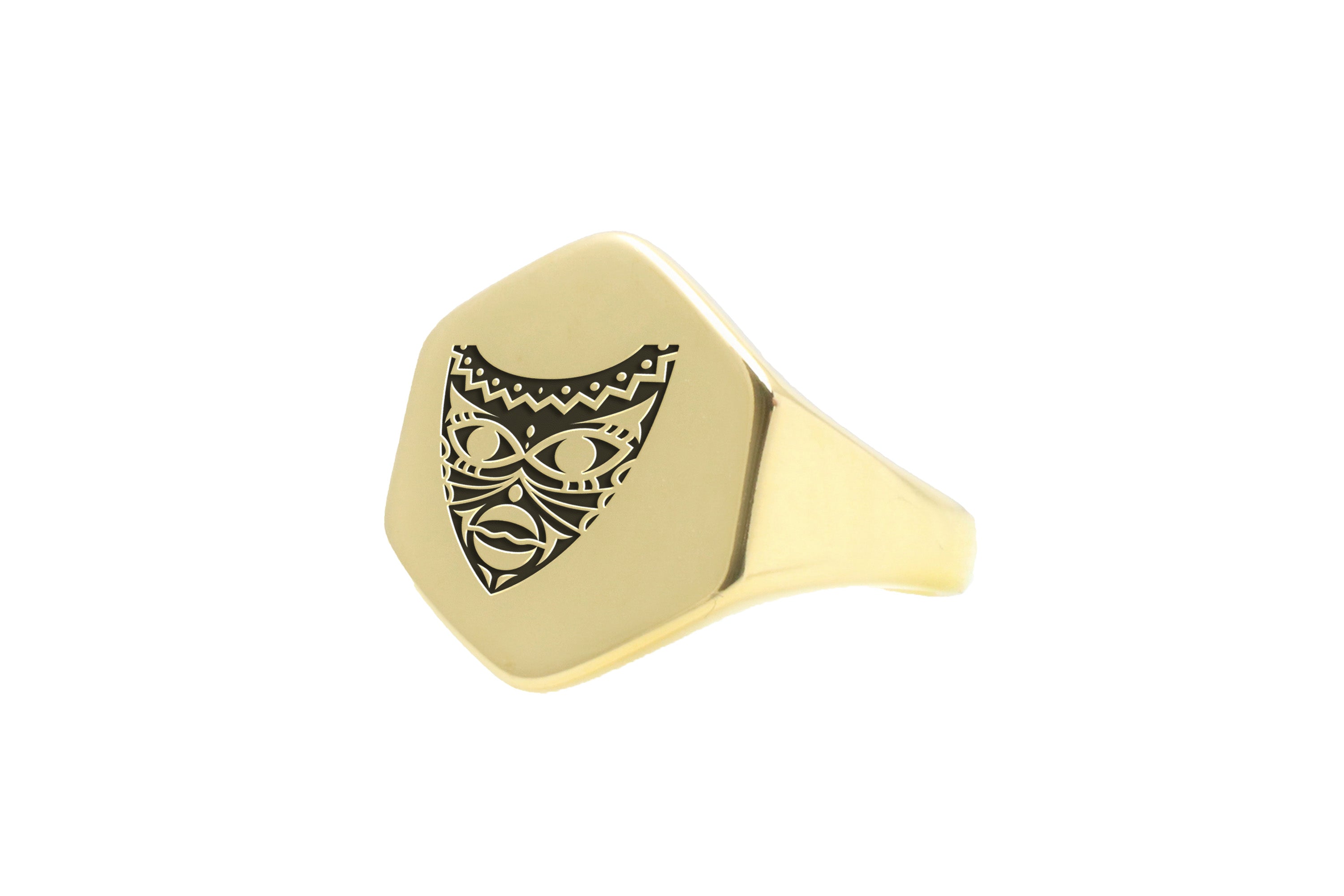 African Tribe Mask Ring