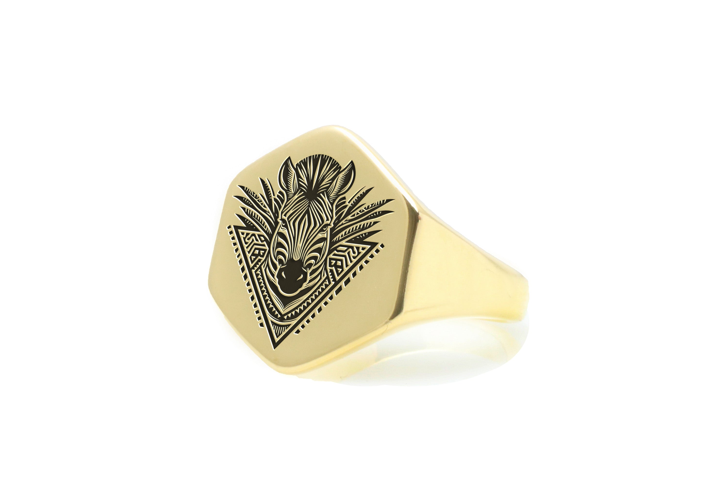 Custom Zebra Signet Ring