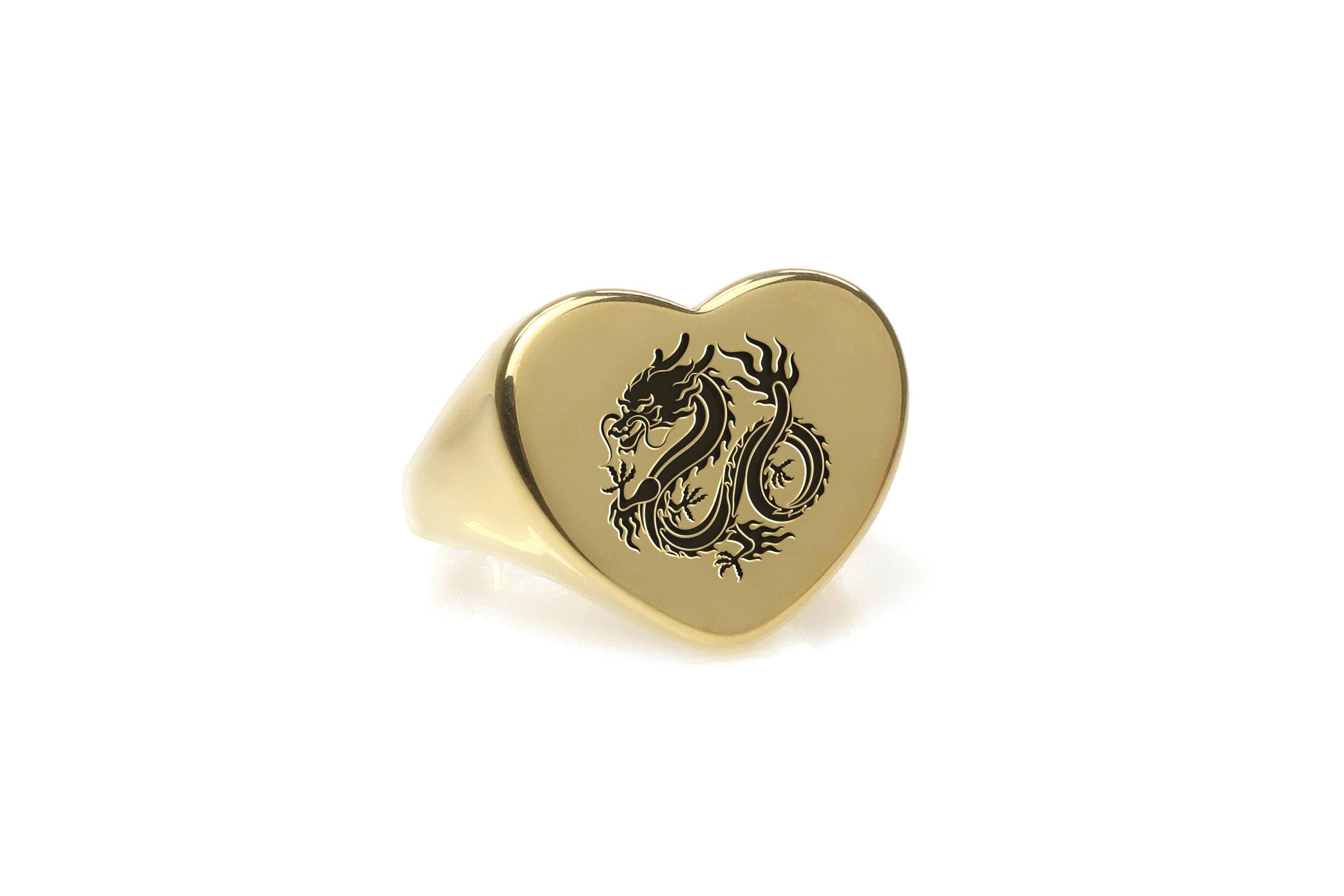 Chinese Dragon Engraved Ring