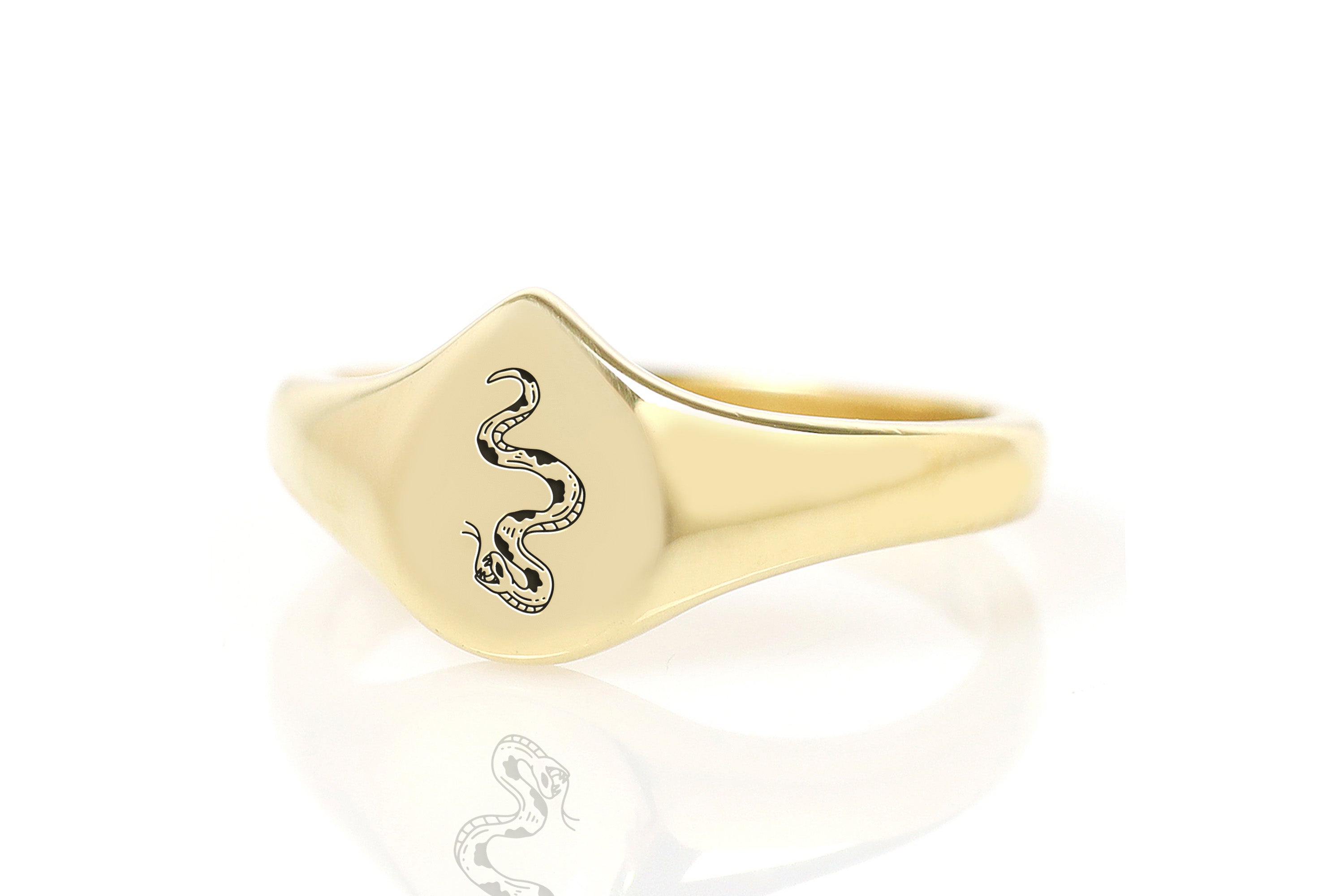 Gothic Snake Gold Ring