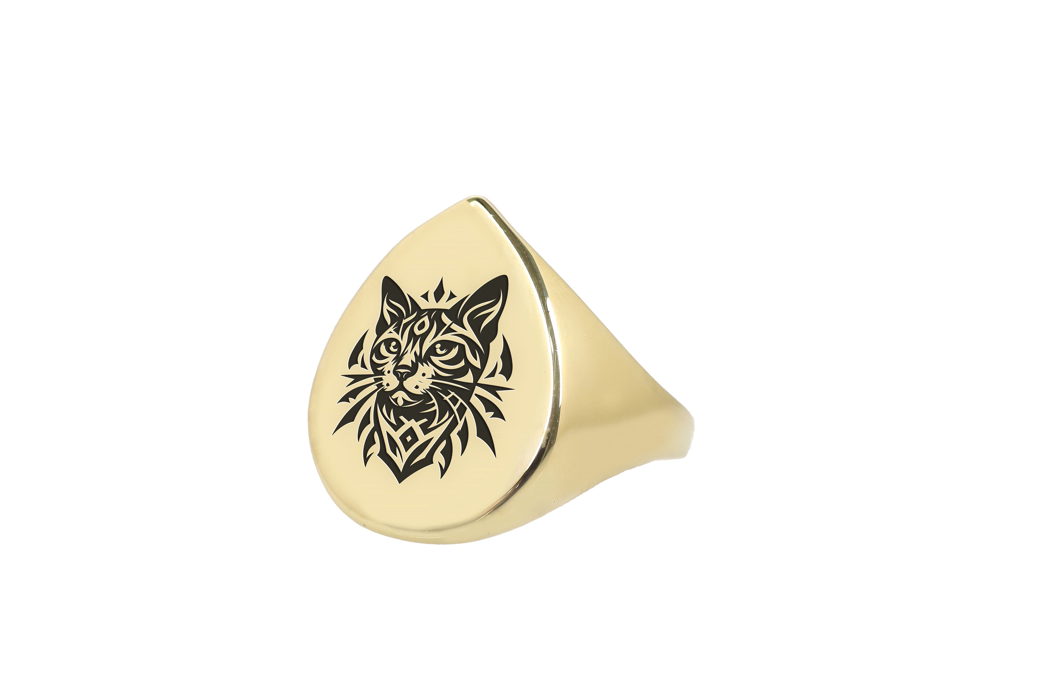 Custom Cat Signet Ring