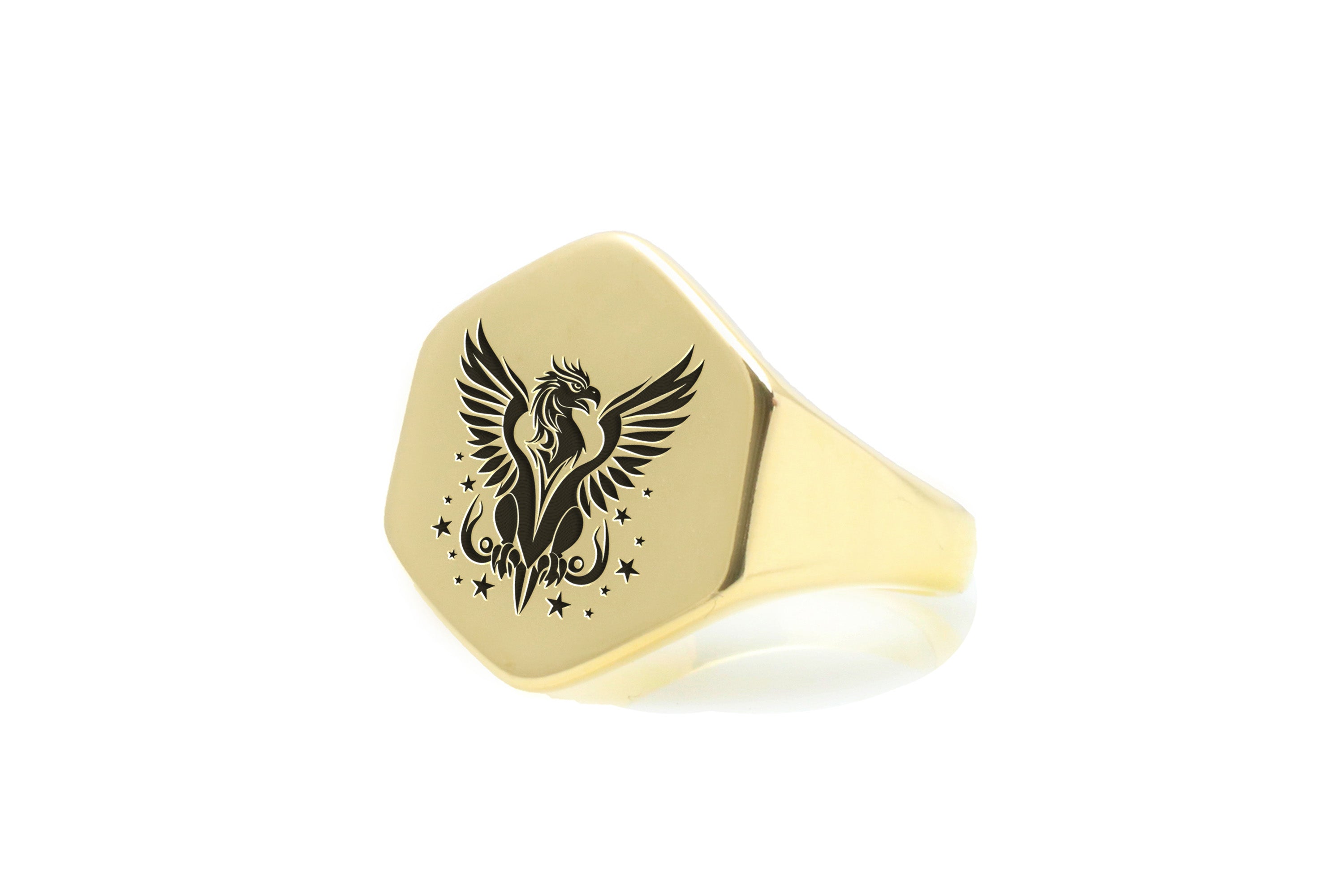 Gold Griffin Signet Ring