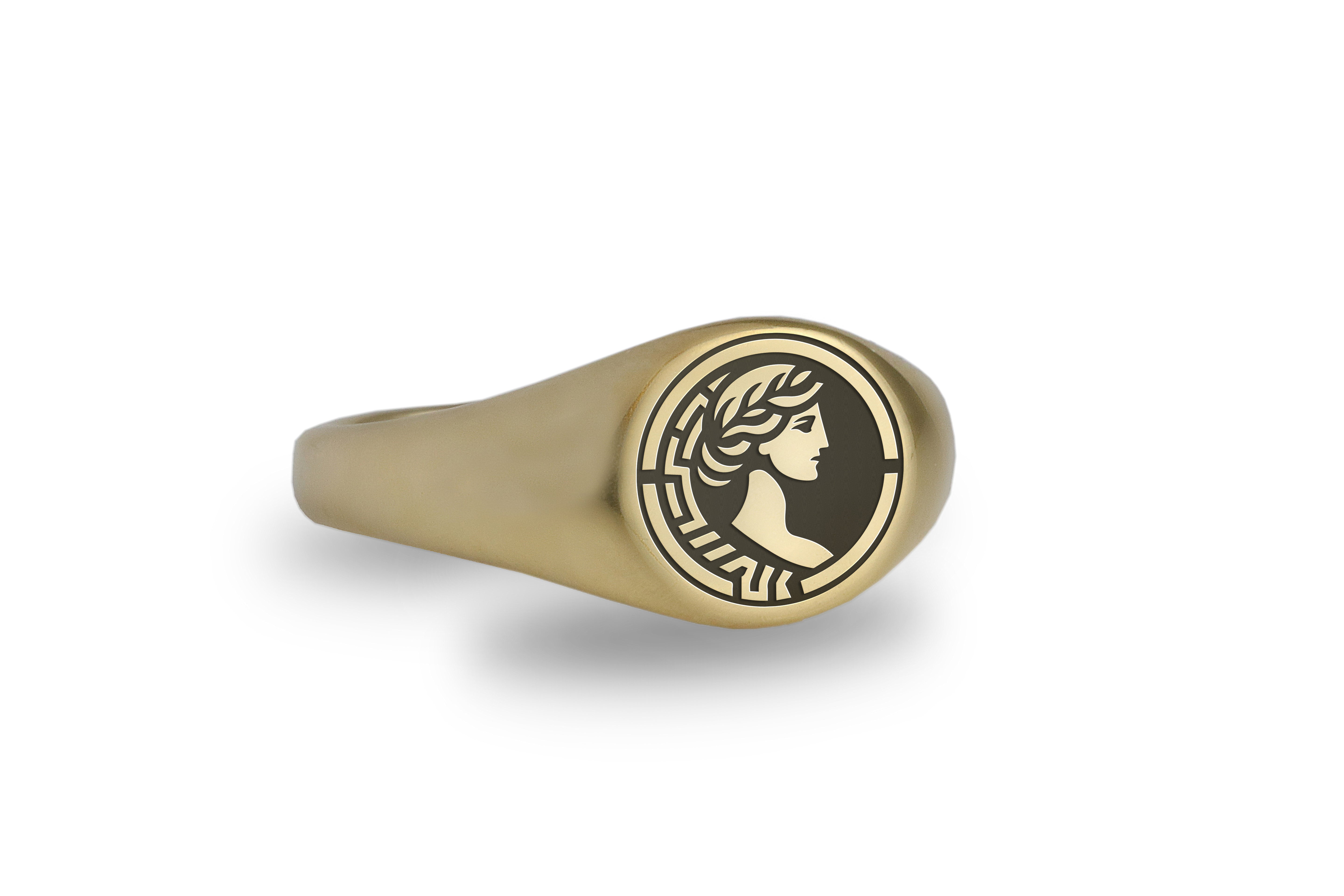 Greek Goddess Signet Ring