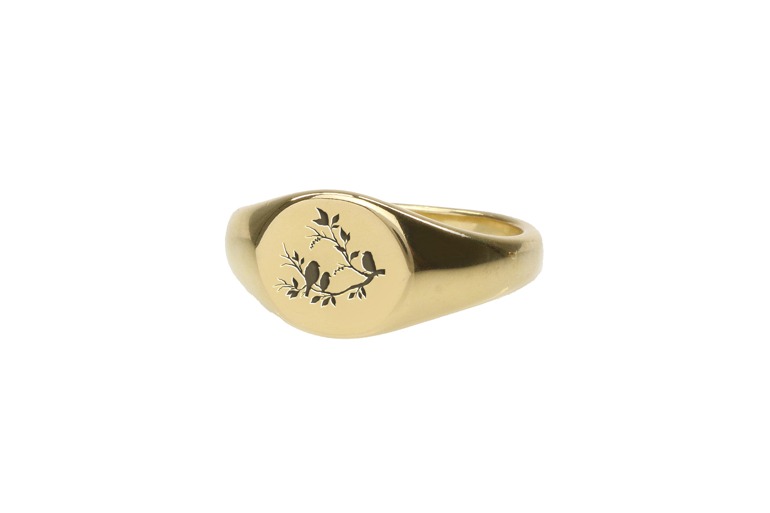 14k Bird Signet Ring