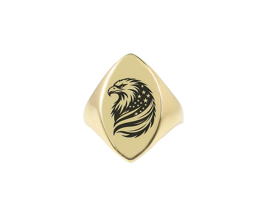 4th Of July Gold Signet Ring