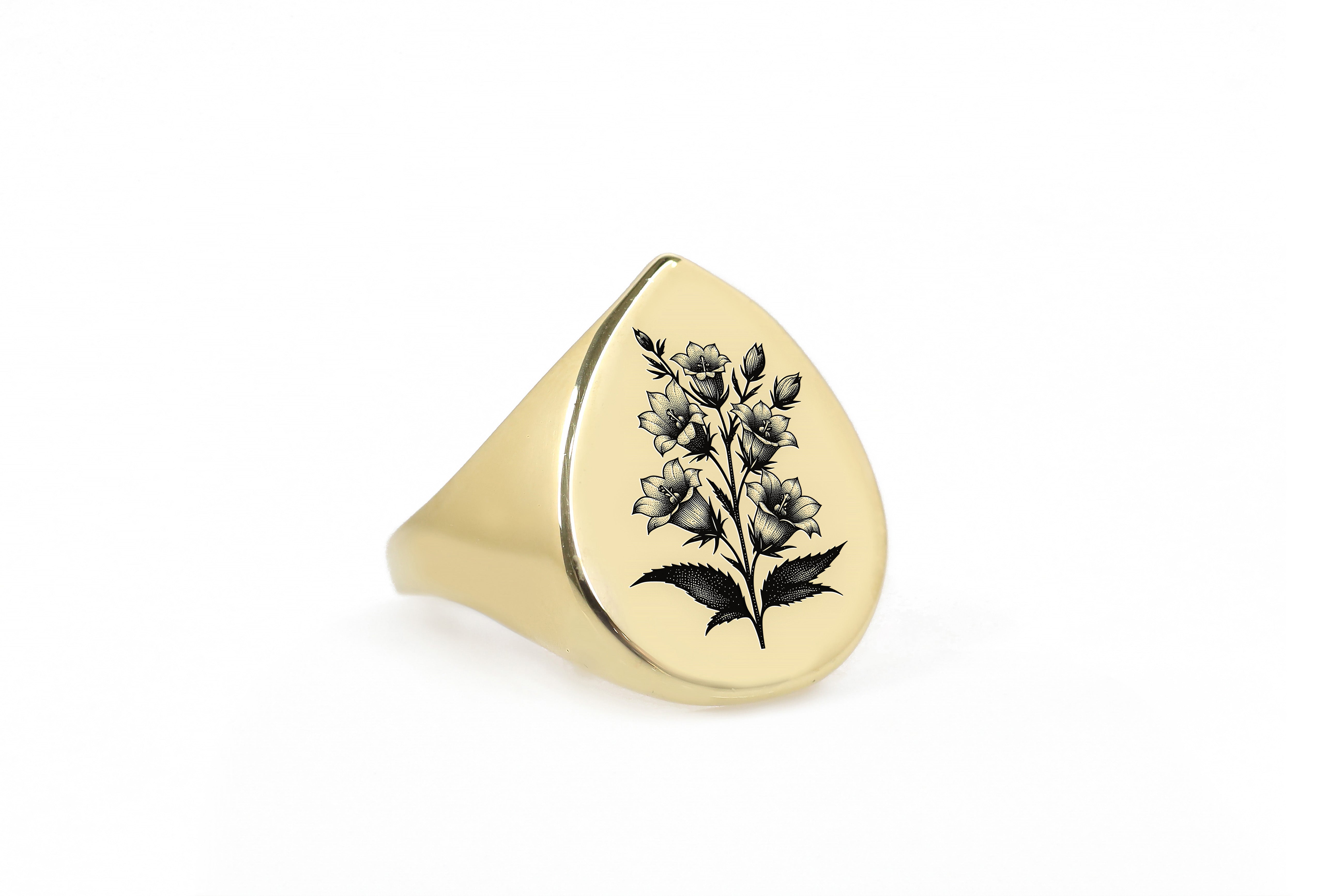 Engraved Bellflower Ring