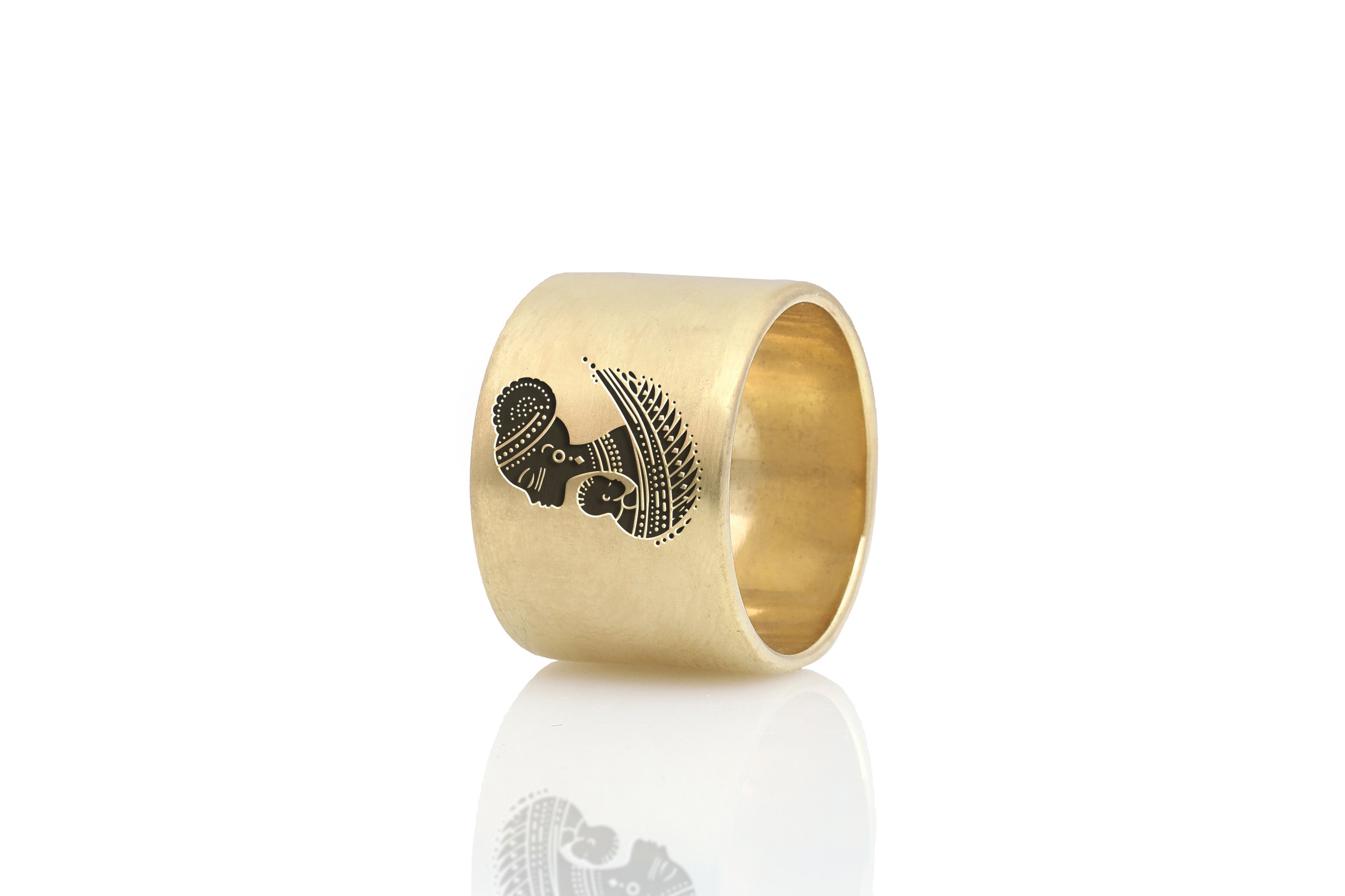 African Mom Wide Band Ring