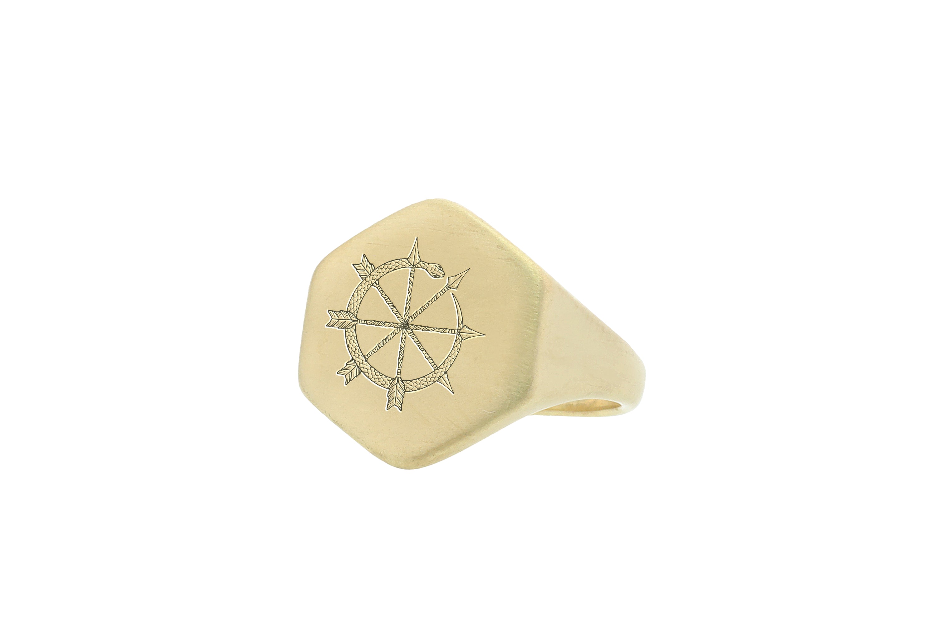 Serpent Arrow Signet Ring