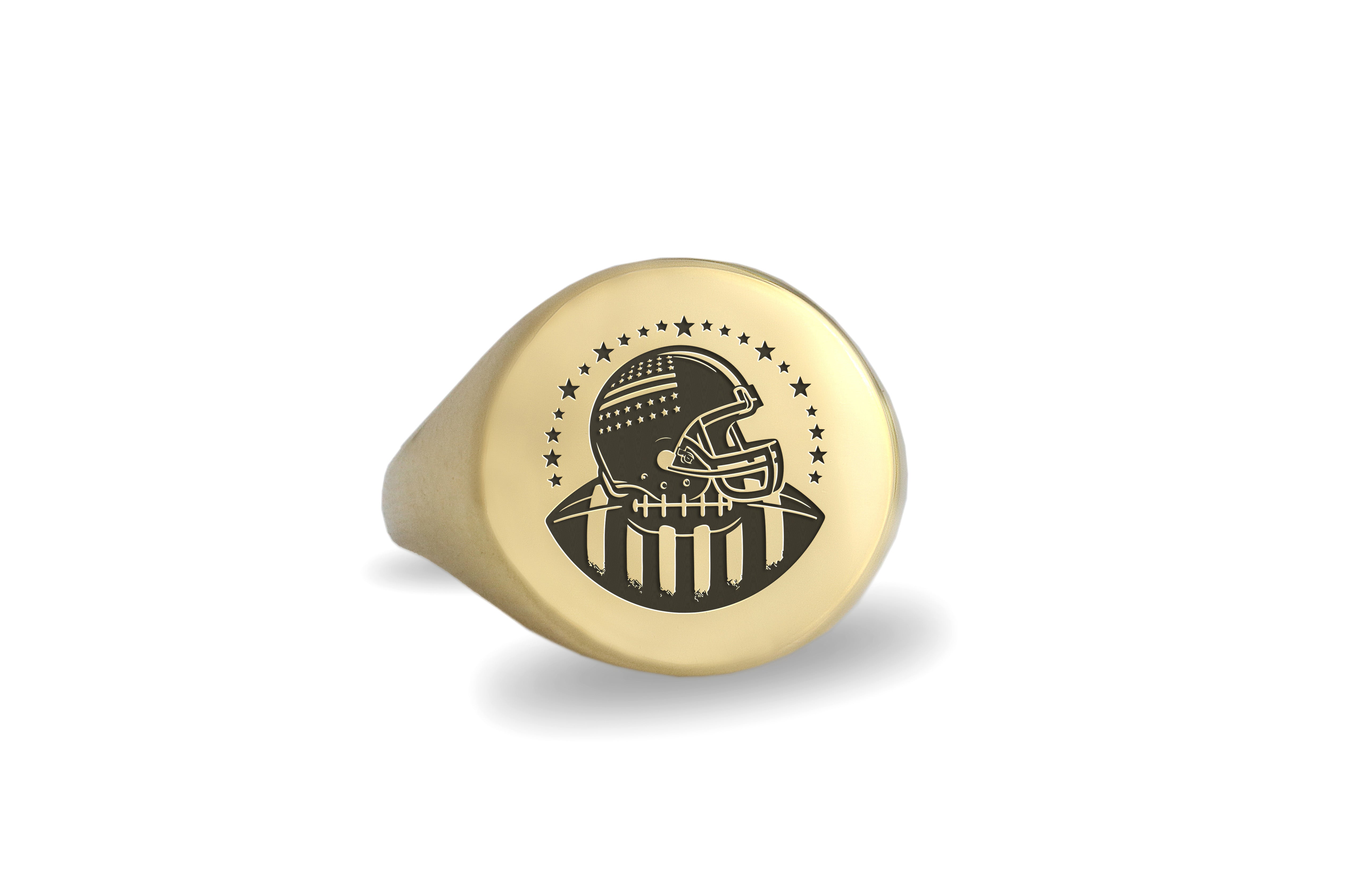 Engraved Football Helmet Ring